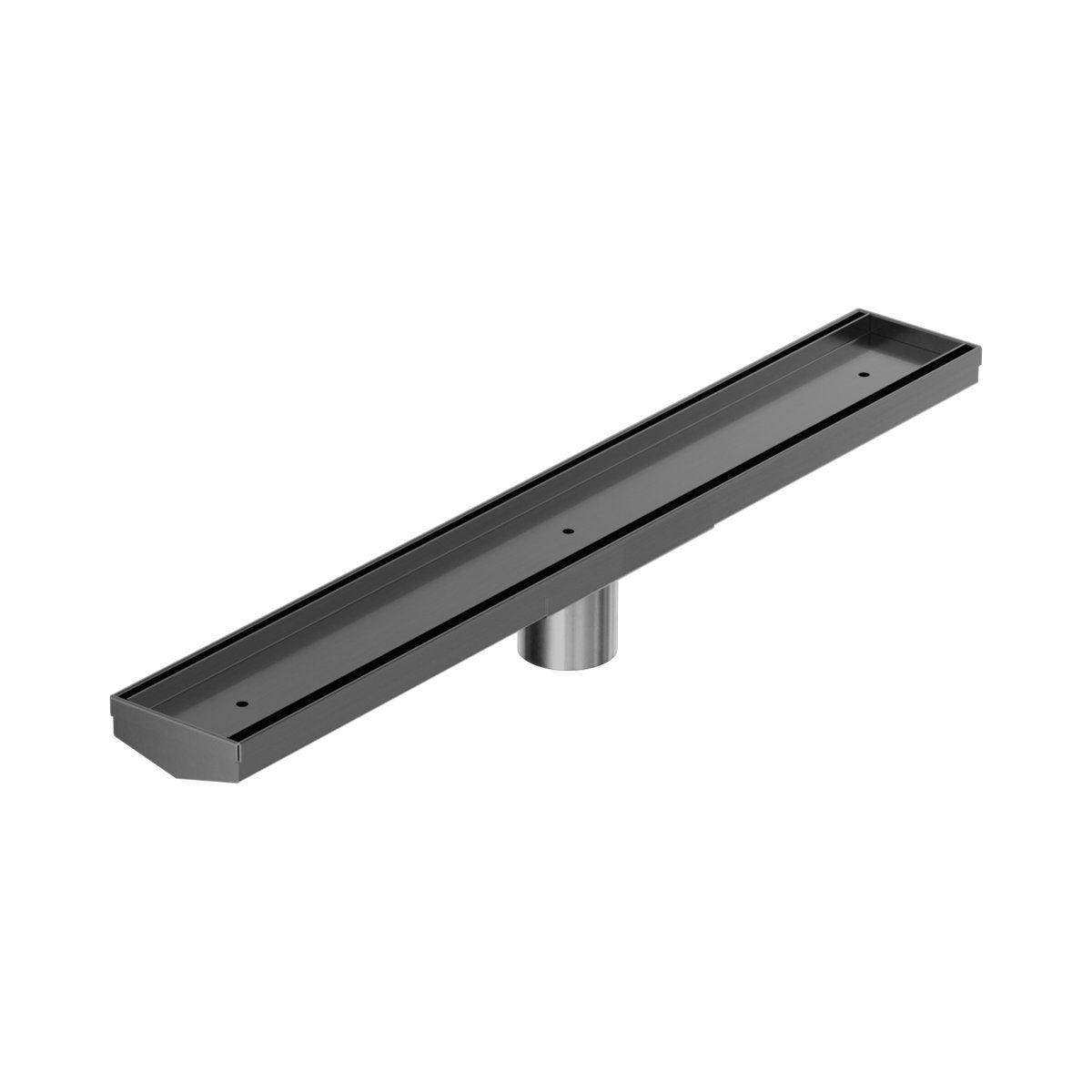 Tile Insert V Channel 600x82mm Floor Grate 50mm Outlet Gun Metal