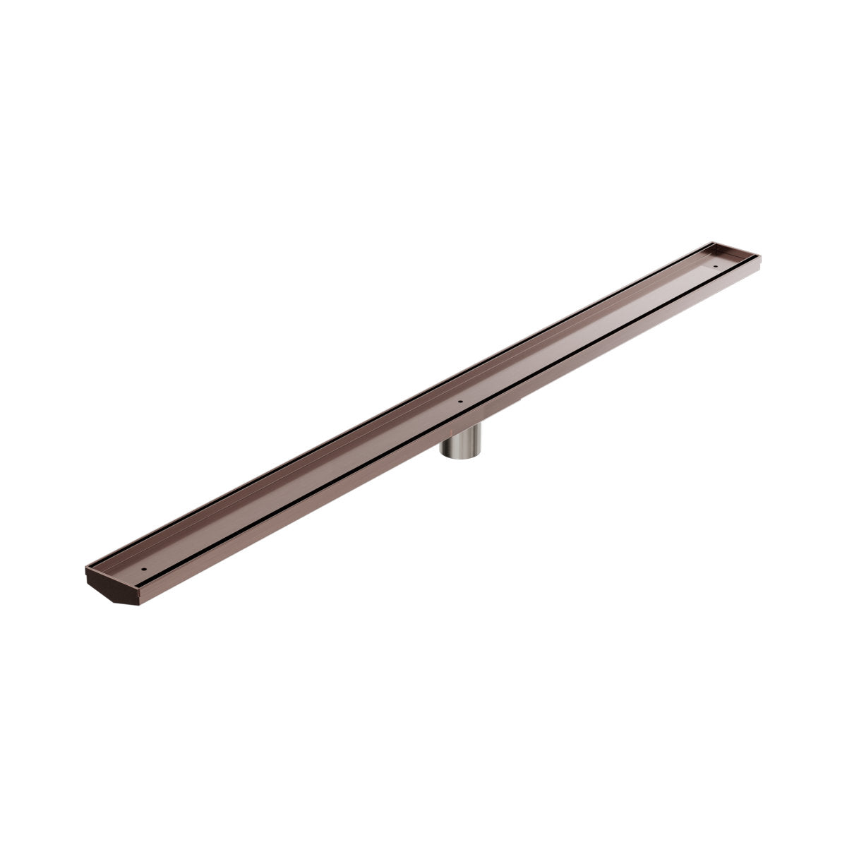 Tile Insert V Channel 1200x82mm Floor Grate 50mm Outlet Brushed Bronze