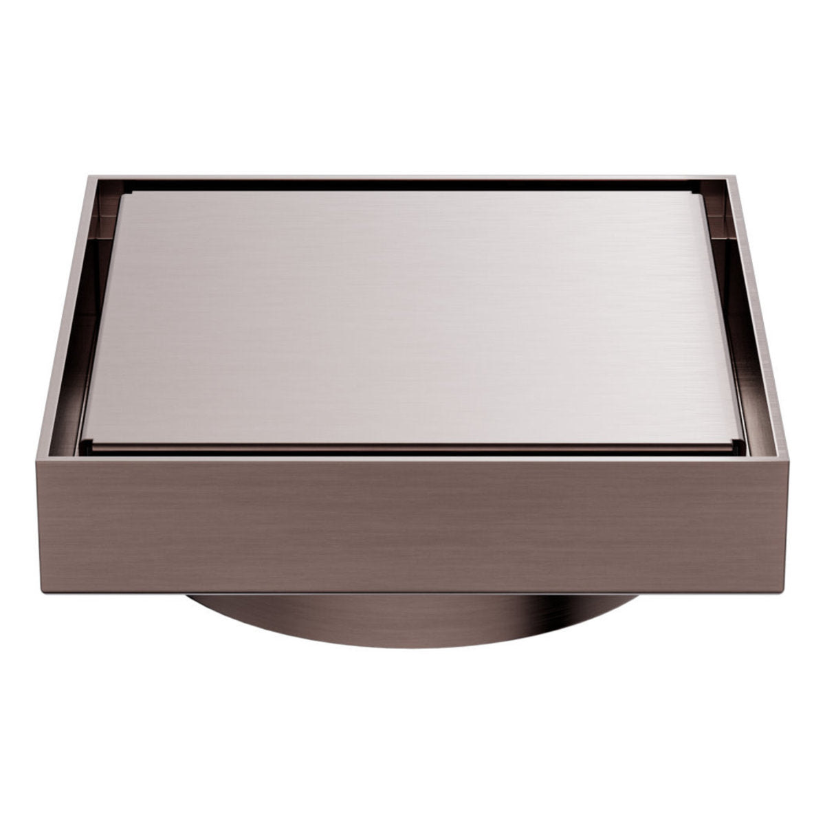 Nero 130mm Square Tile Insert Floor Waste 100mm Outlet, Brushed Bronze