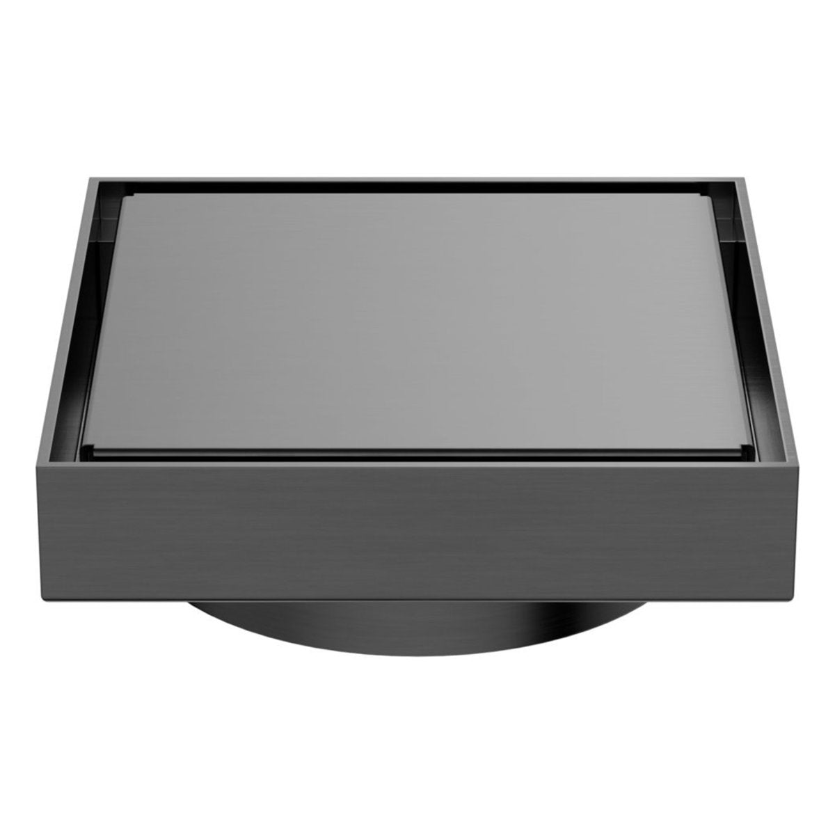 Nero 130mm Square Tile Insert Floor Waste 100mm Outlet, Gun Metal