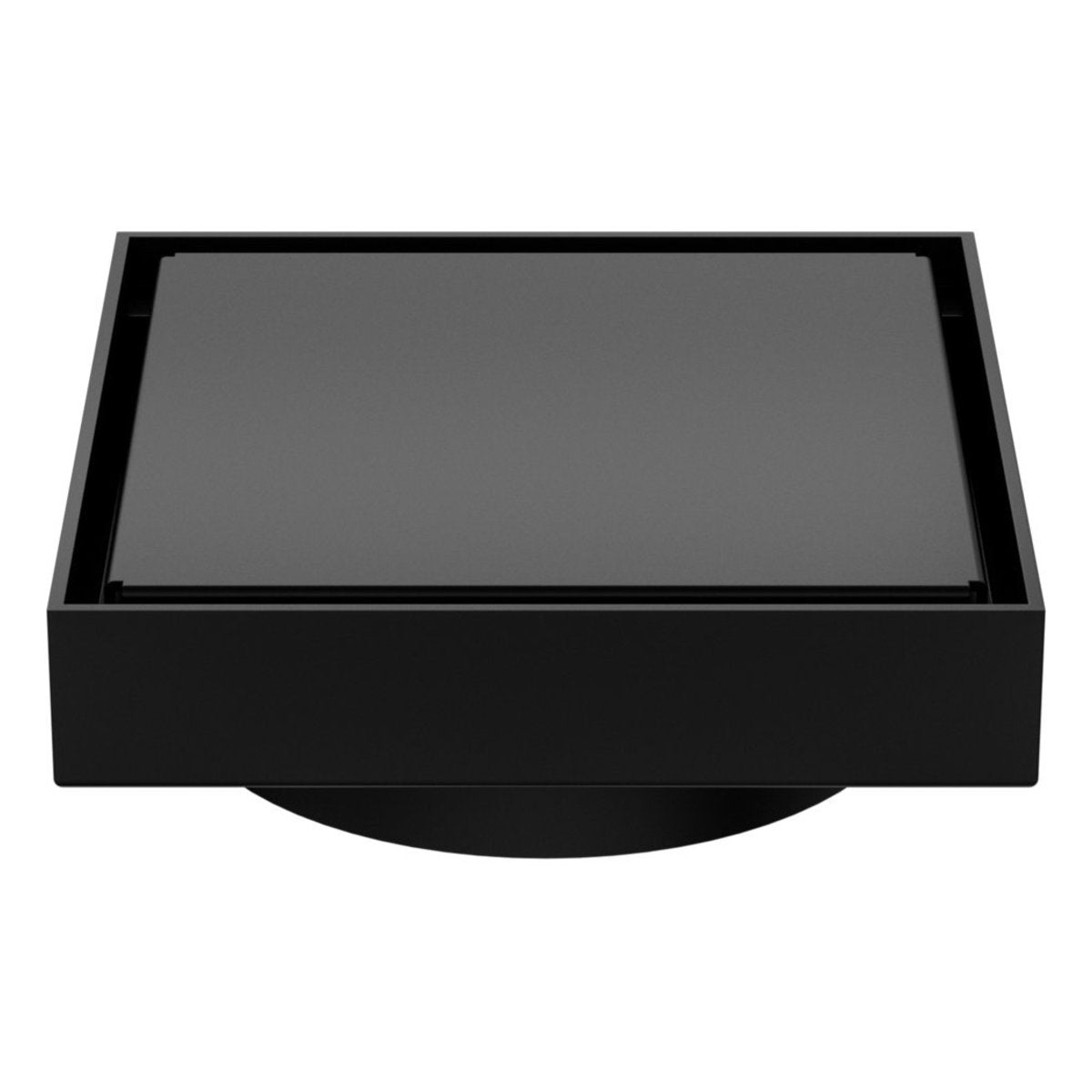 Nero 130mm Square Tile Insert Floor Waste 100mm Outlet, Matte Black