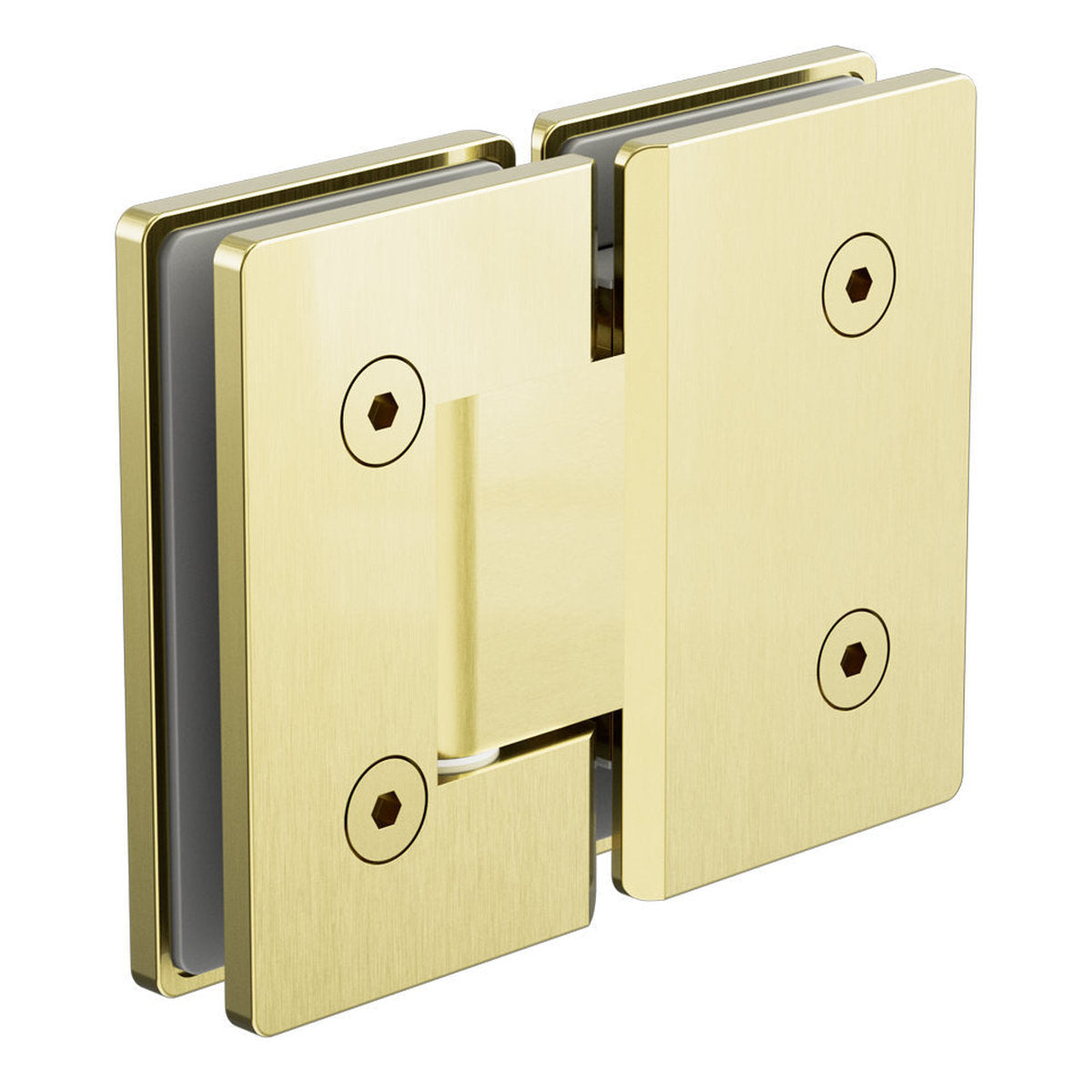 Nero 180 Degree Glass To Glass Shower Hinge 10mm Glass - Brushed Gold
