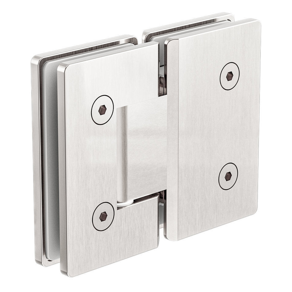Nero 180 Degree Glass To Glass Shower Hinge 10mm Glass - Brushed Nickel