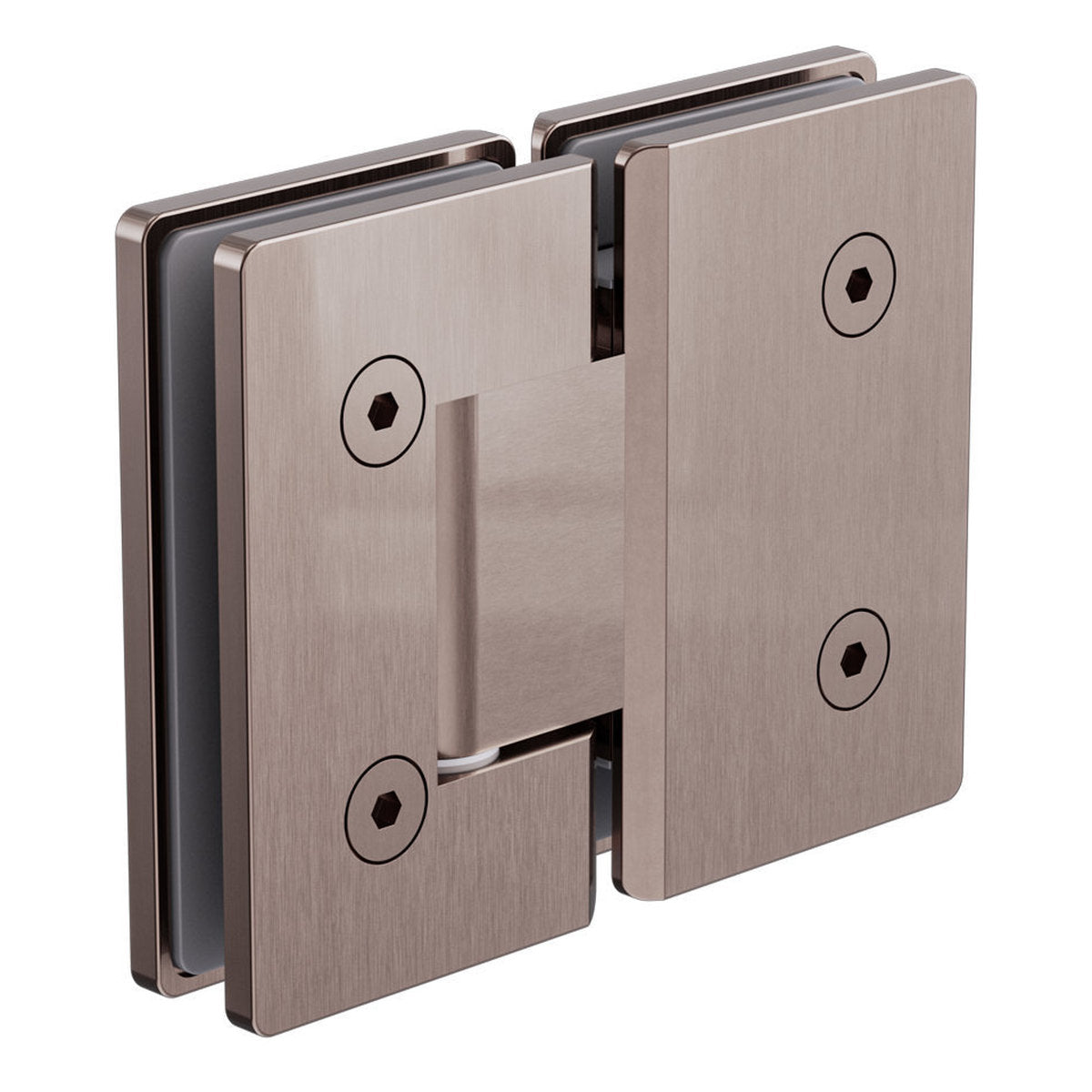 Nero 180 Degree Glass To Glass Shower Hinge 10mm Glass - Brushed Bronze