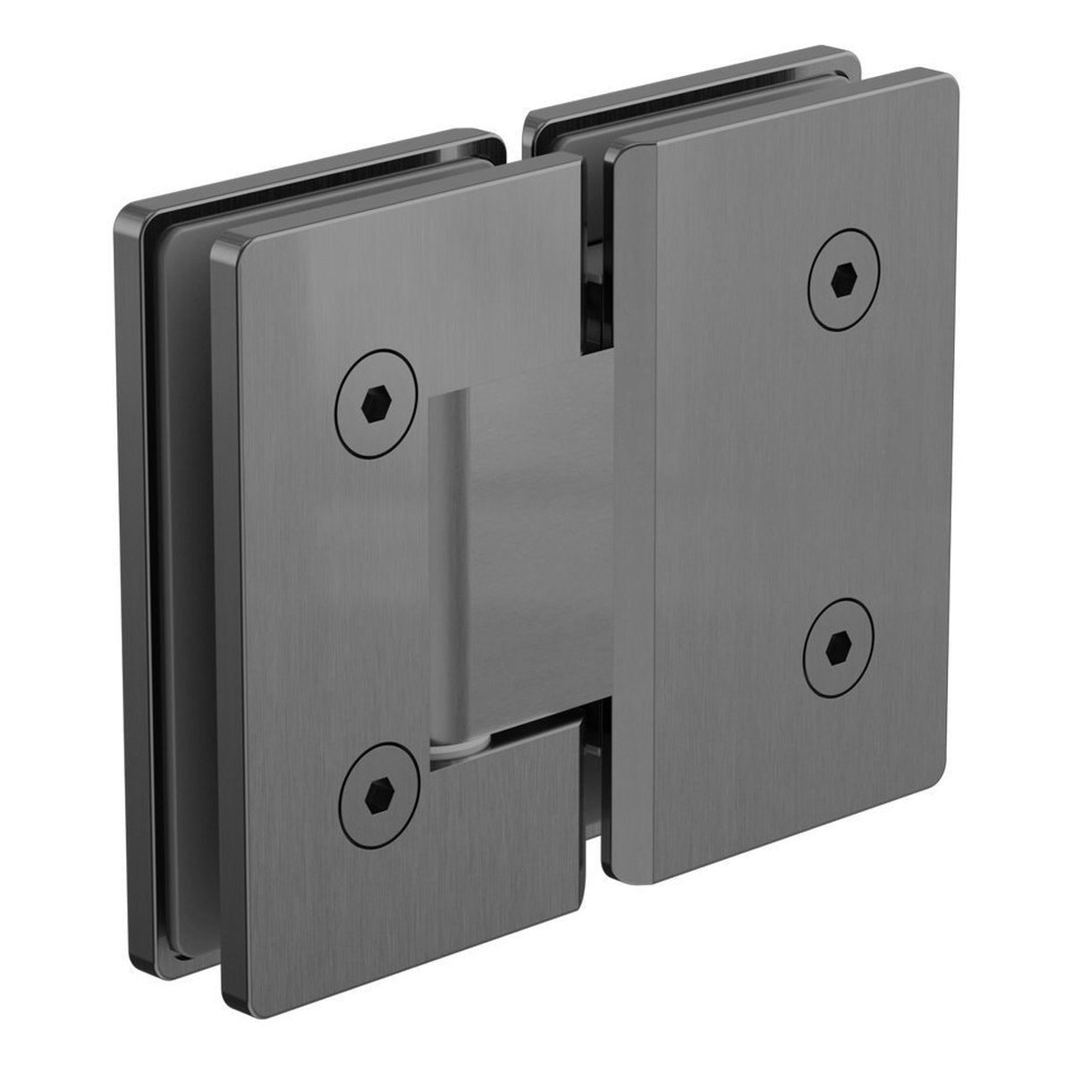 Nero 180 Degree Glass To Glass Shower Hinge 10mm Glass - Gun Metal