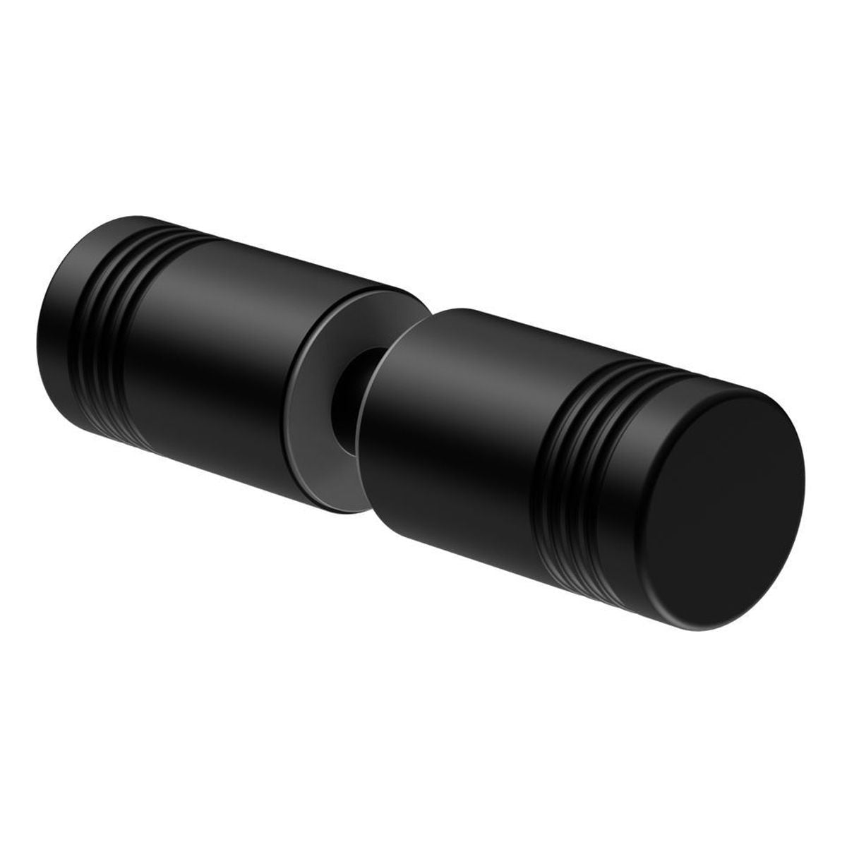 Round Shower Knob Matte Black