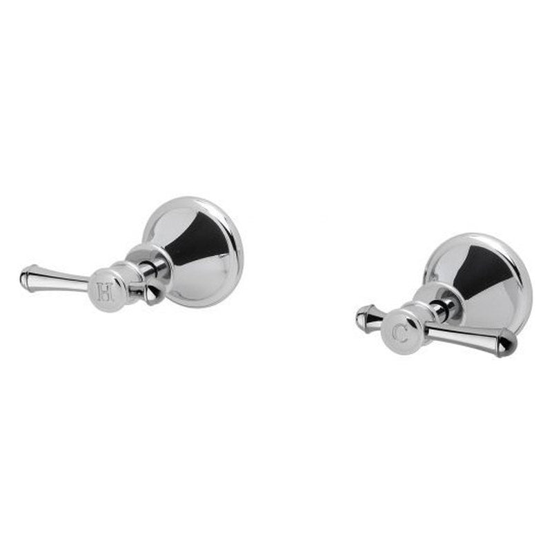 Phoenix Nostalgia Lever Wall Top Assemblies, Chrome, Lead Free