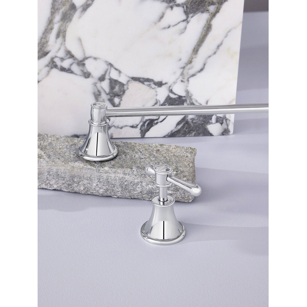 Phoenix Nostalgia Lever Wall Top Assemblies, Chrome, Lead Free