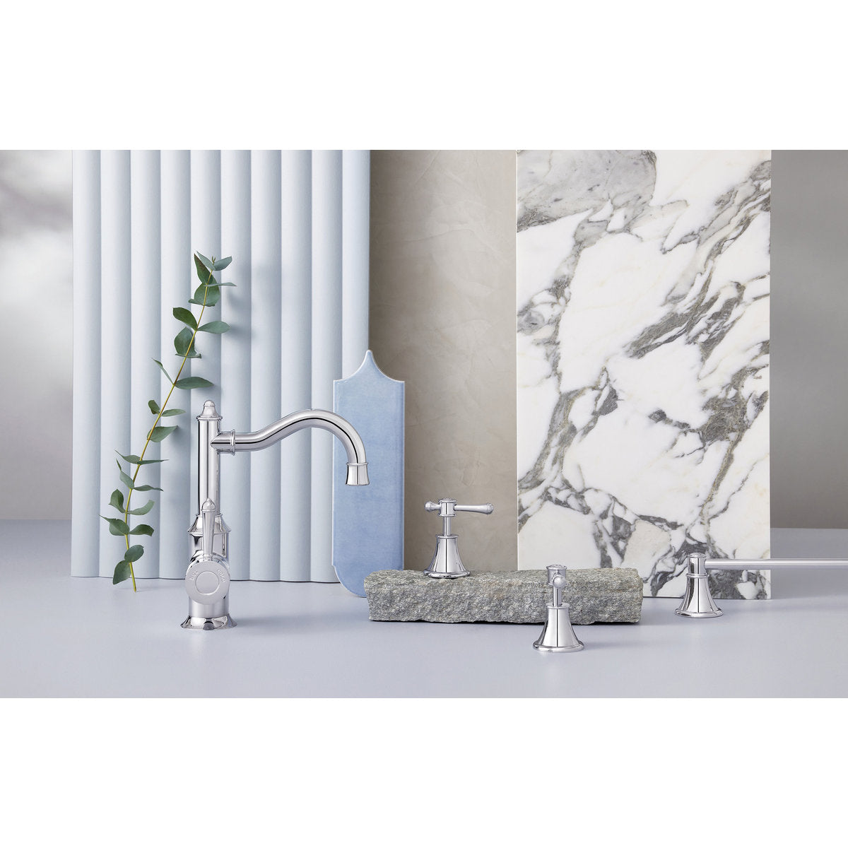 Phoenix Nostalgia Lever Wall Top Assemblies, Chrome, Lead Free