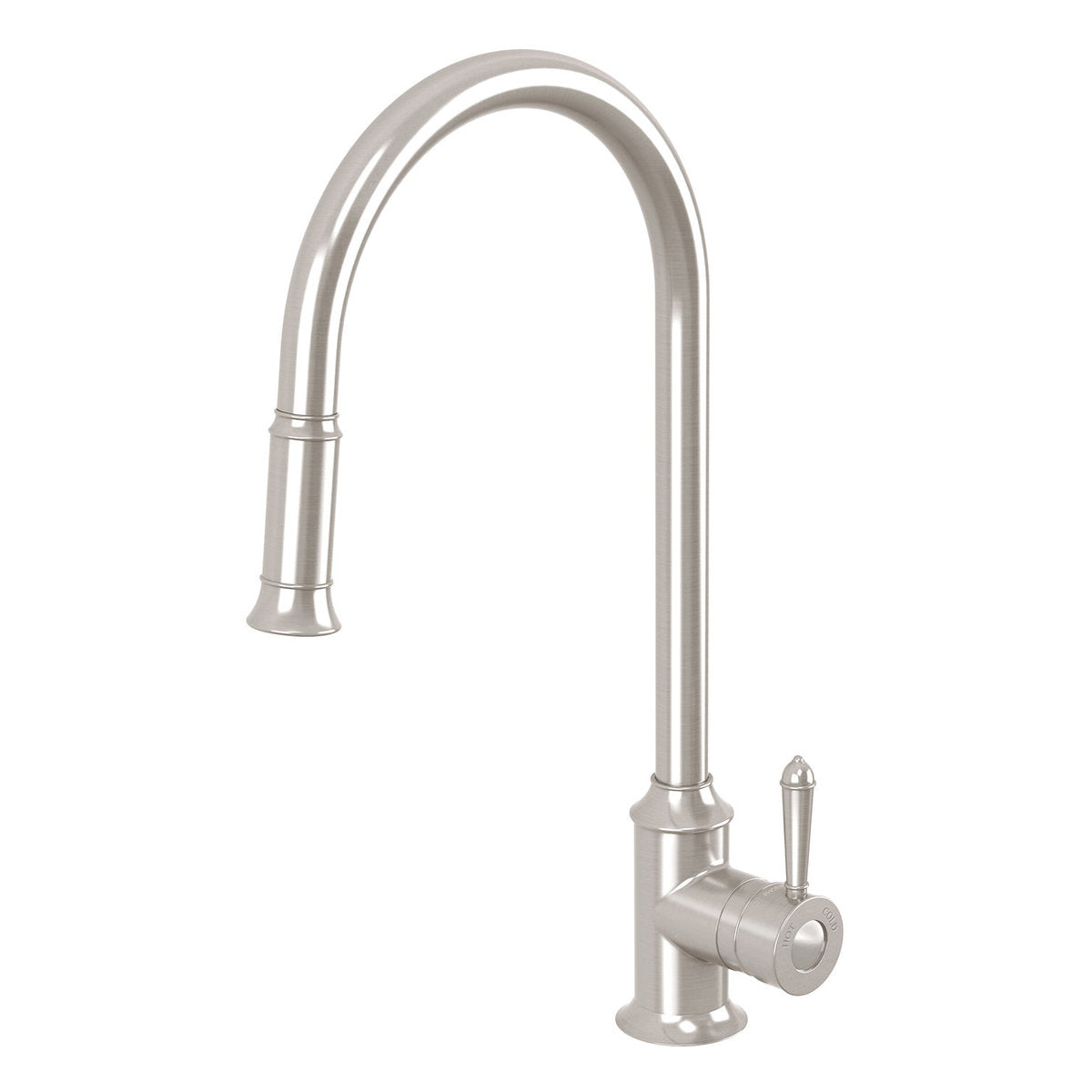 Phoenix Nostalgia Pull Out Sink Mixer 230mm, Lead Free, Brushed Nickel
