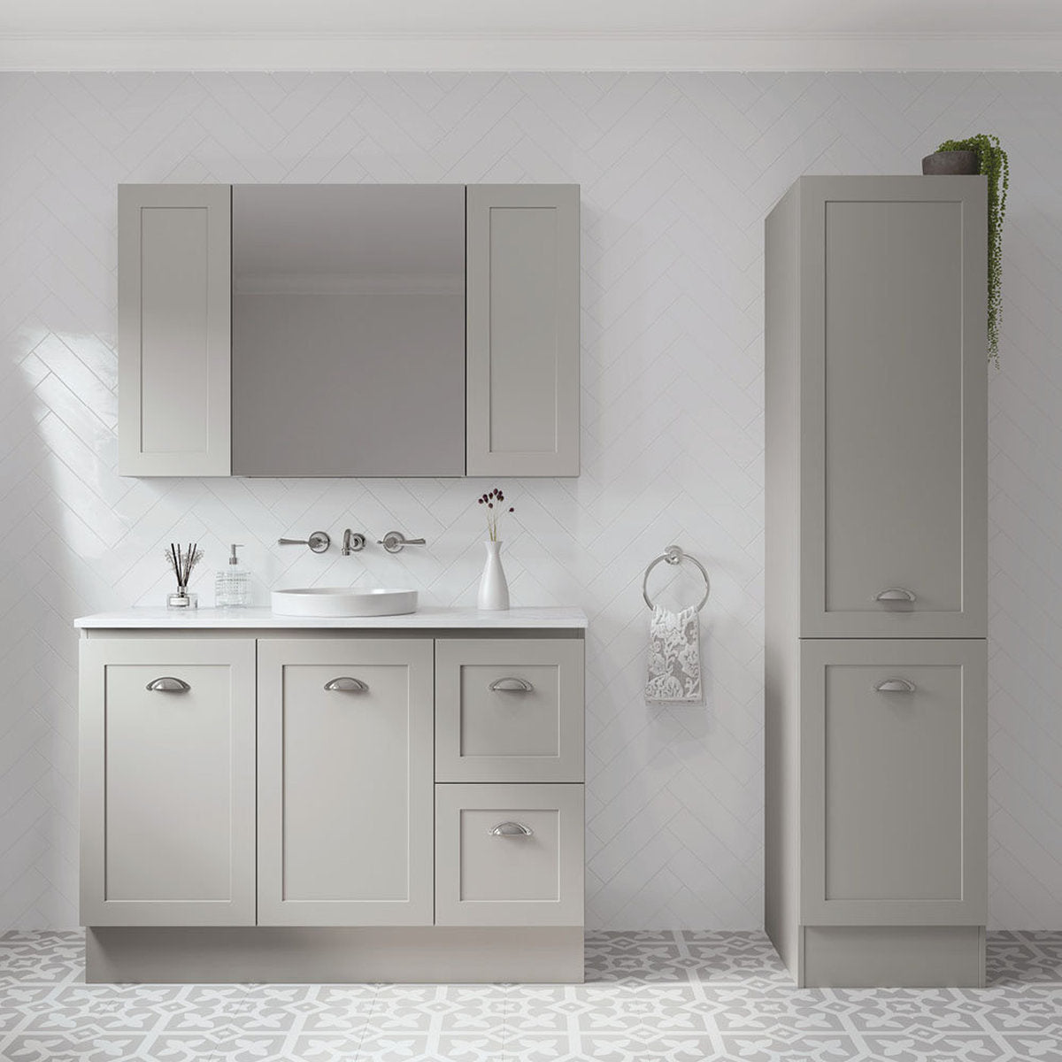 Fienza Newport Floor Standing Tallboy Cabinet