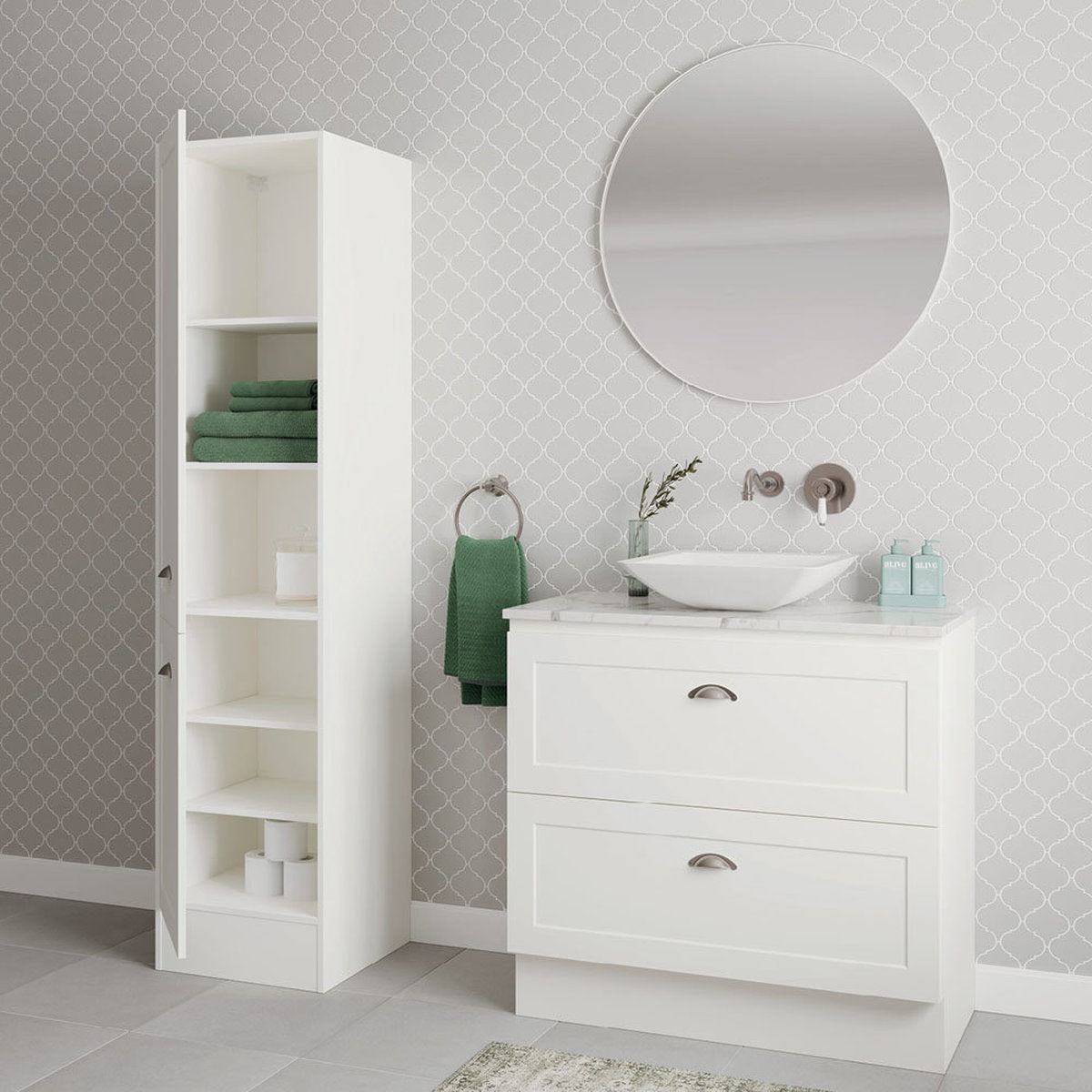 Fienza Newport Floor Standing Tallboy Cabinet
