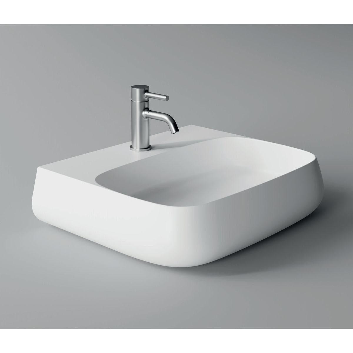 Studio Bagno Nur 55 Bench/Wall Basin - No Taphole, Gloss White