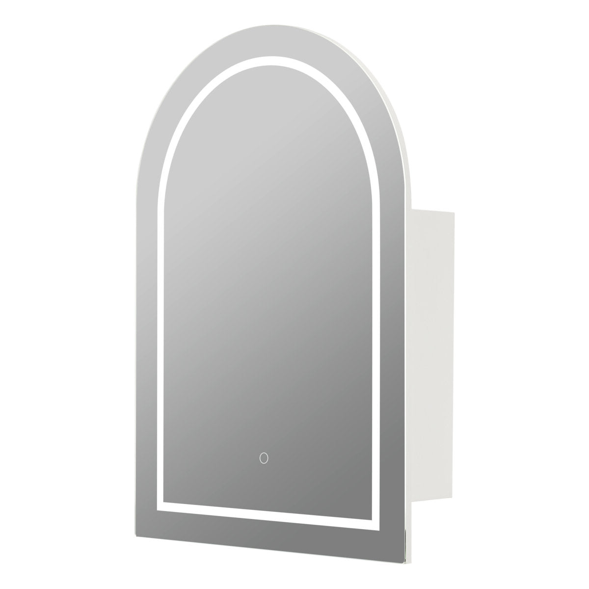 Arch LED Shaving Cabinet, Matte White 600mm x 900mm