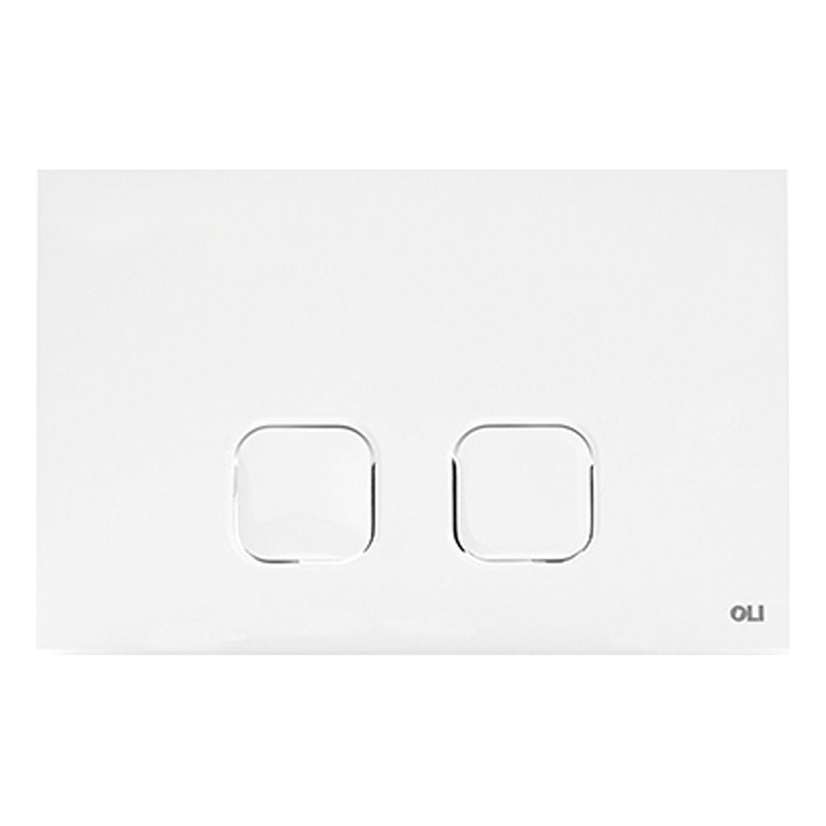 Studio Bagno Plain Plate Flush Button, White