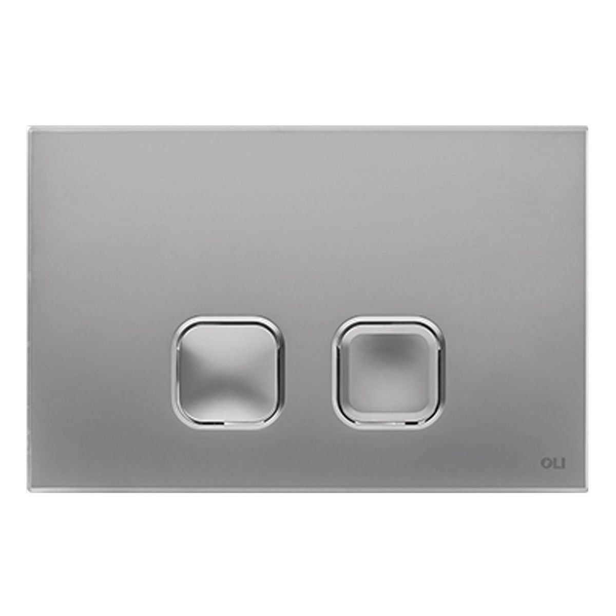Studio Bagno Plain Plate Flush Button, Satin Chrome