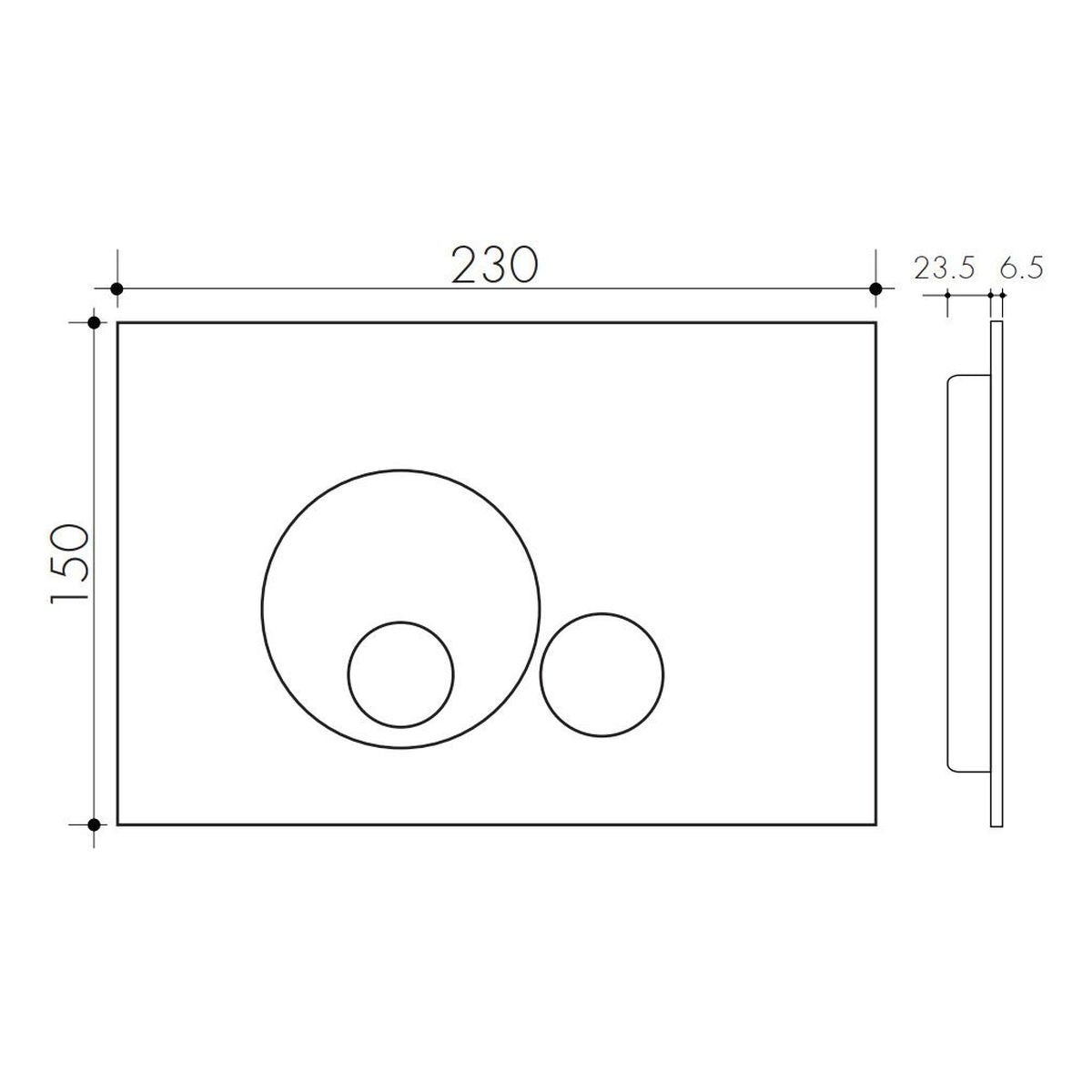 Studio Bagno Globe Flush Button, Satin Chrome