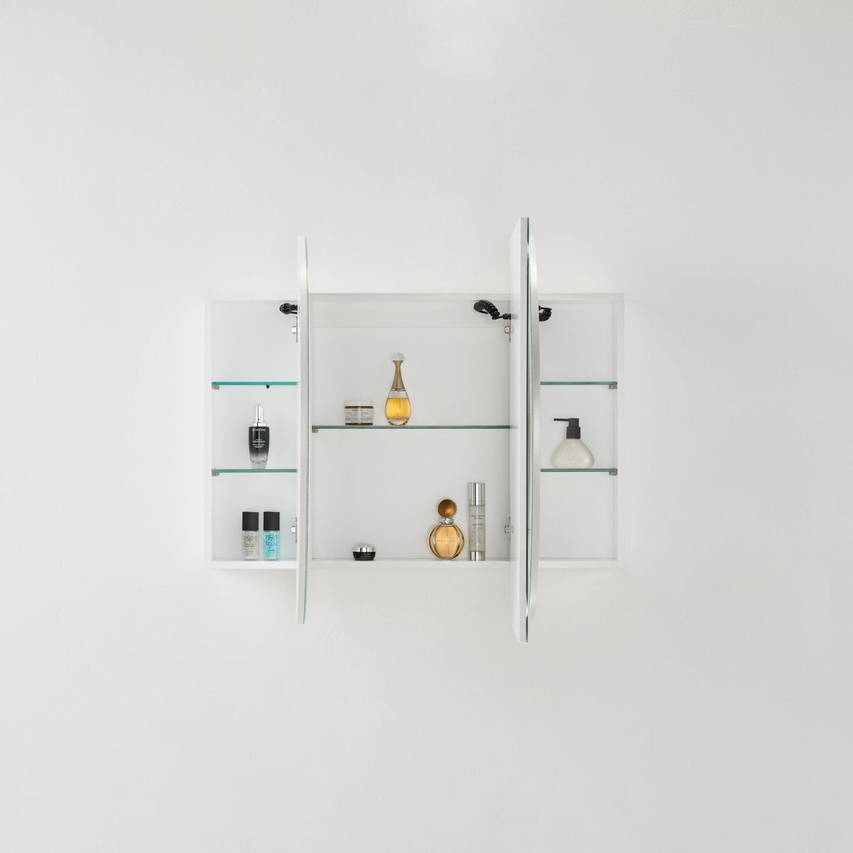 Oval LED Shaving Cabinet, Matte White 1500mm x 800mm
