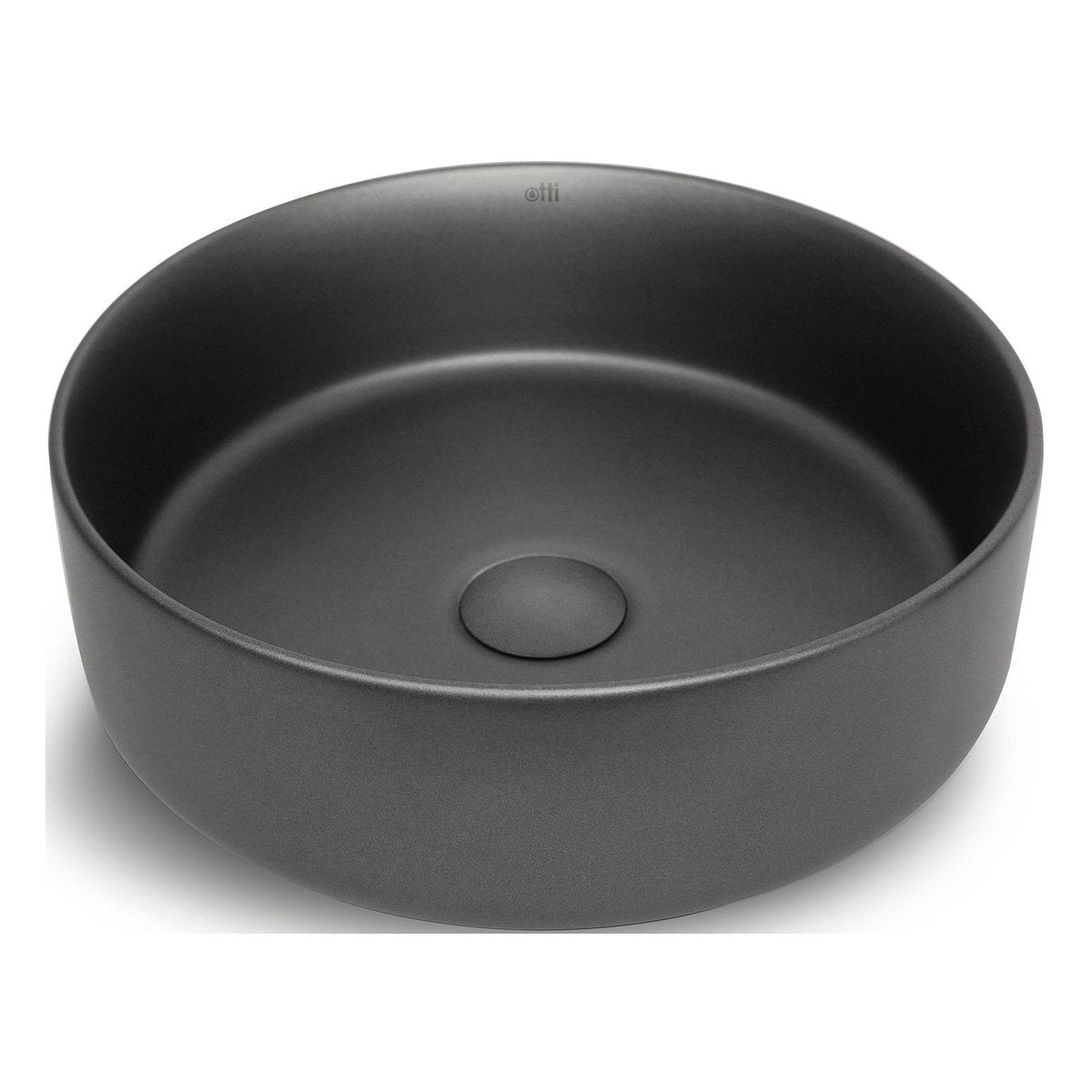 Otti Radius Round 360x360x115 Gun Metal Basin