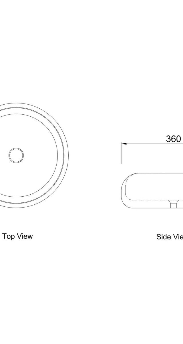 Otti Laguna 360x360x120 Gloss White Basin