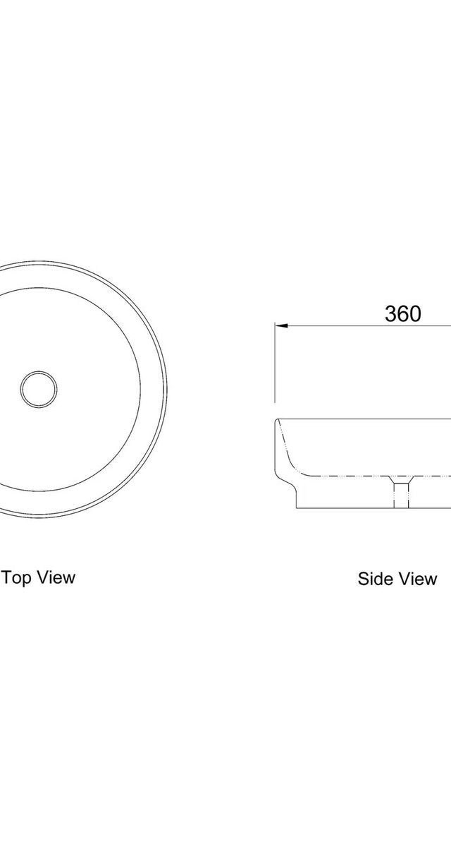 Otti Chloe 360x360x125 Matte White Basin