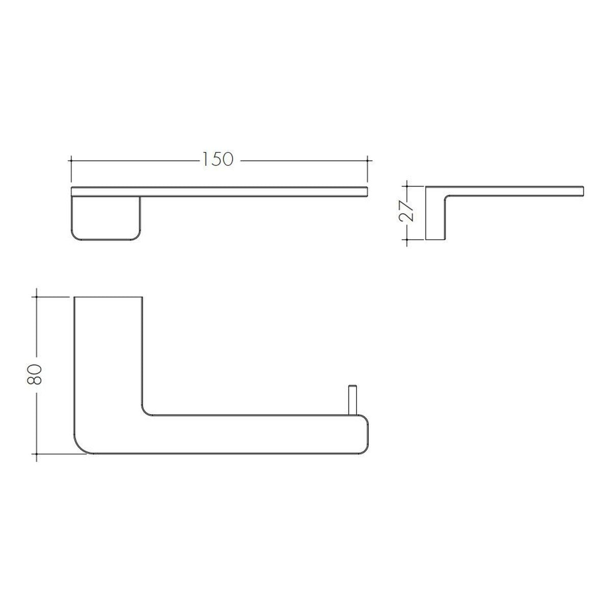 Studio Bagno Pop Toilet Roll Holder - Brushed Nickel