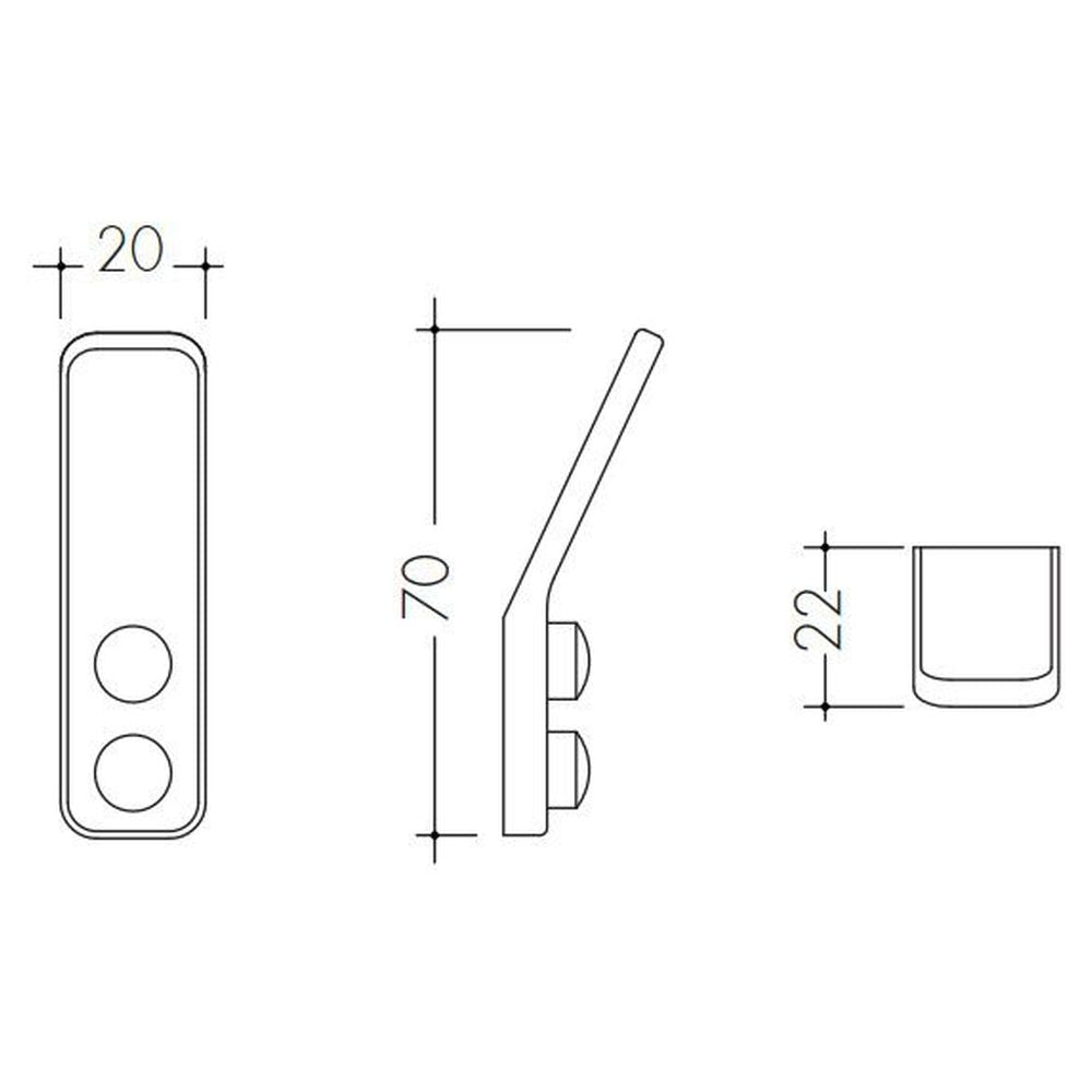 Studio Bagno Pop Robe Hook - Brushed Nickel