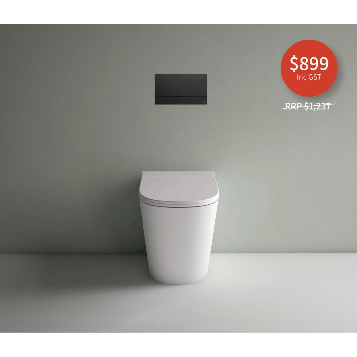 Studio Bagno Manhattan Toilet Package - Matte Black Slim Flush Plate