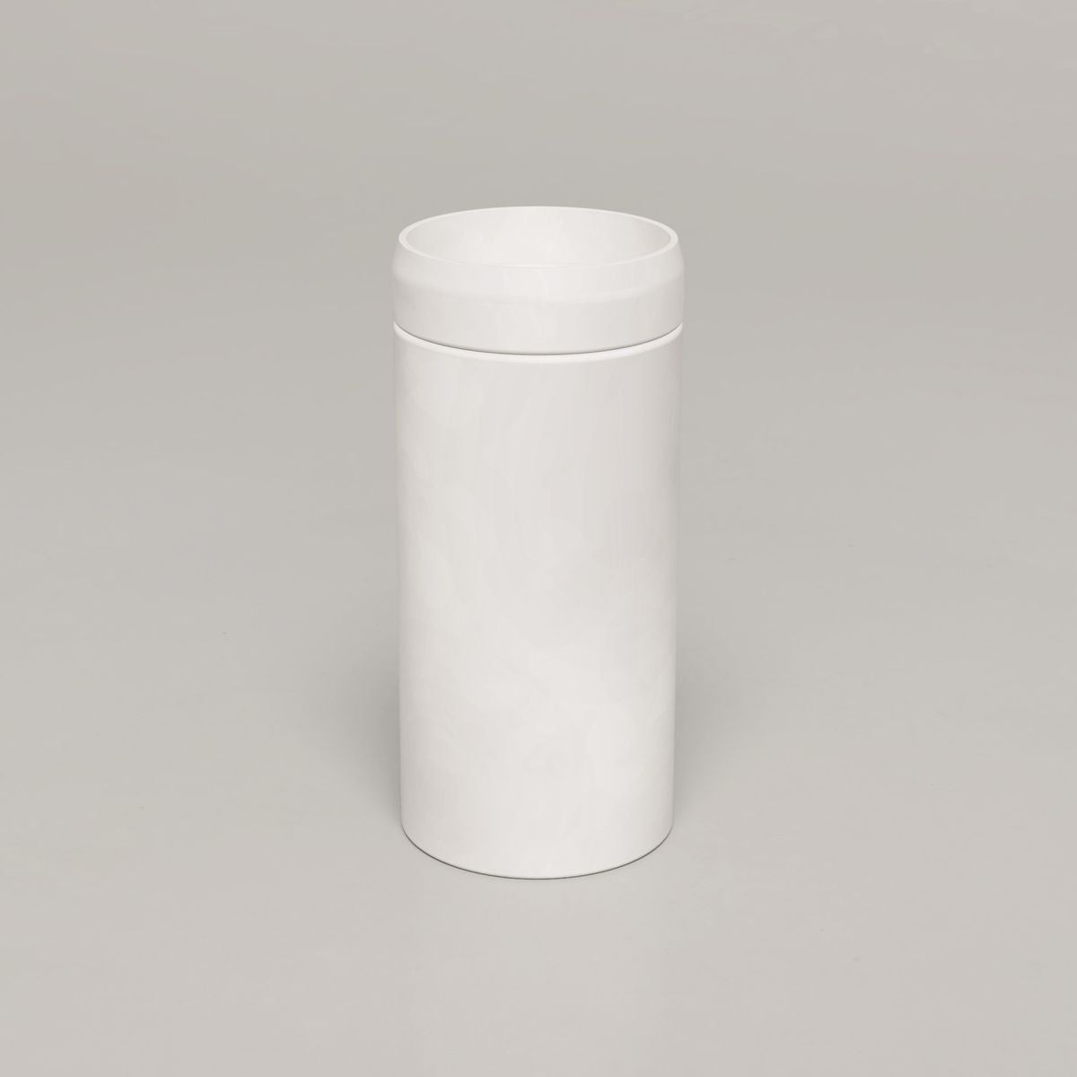 Nood Cylinder Prism Circle Basin in Ivory