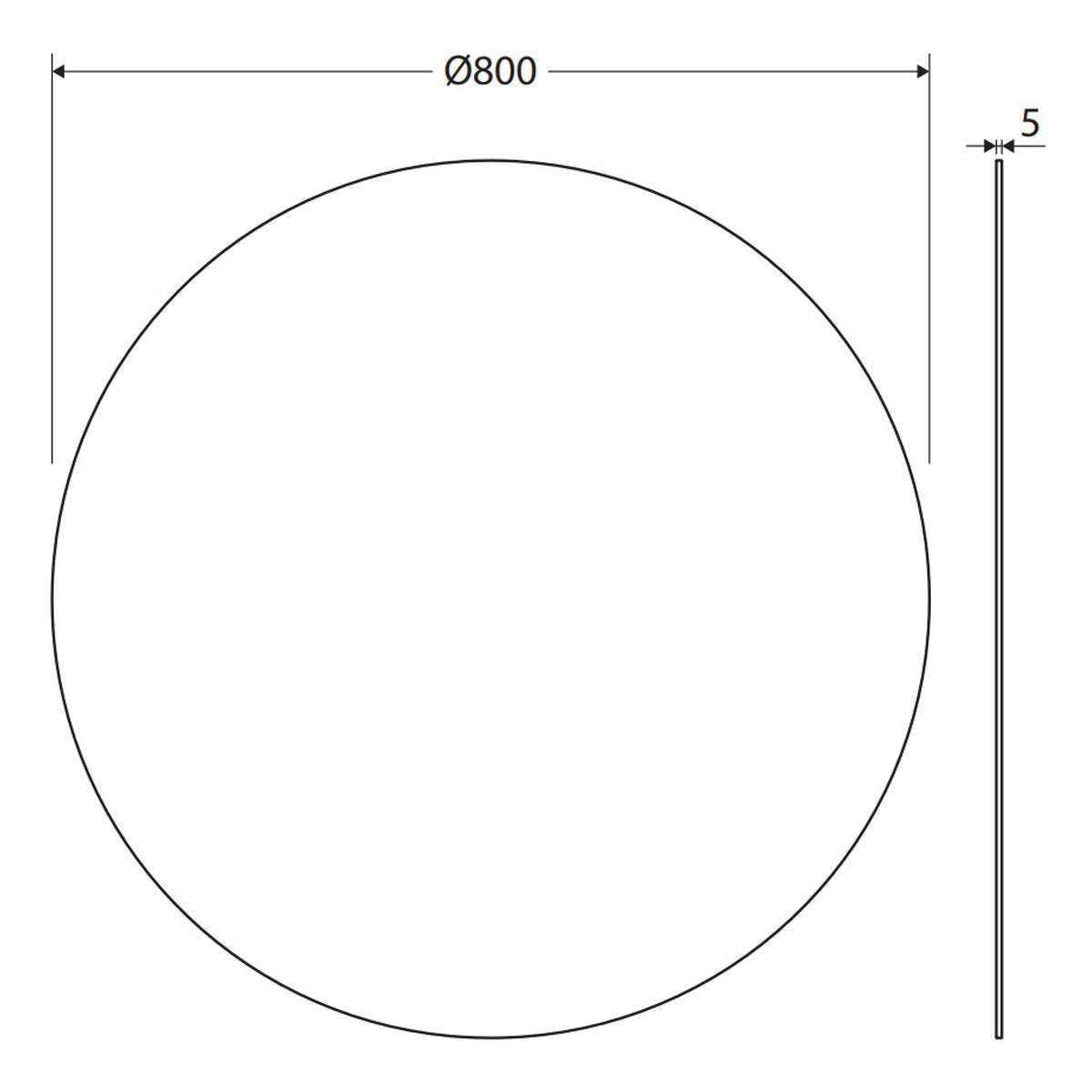 Fienza Round Mirror, 800mm