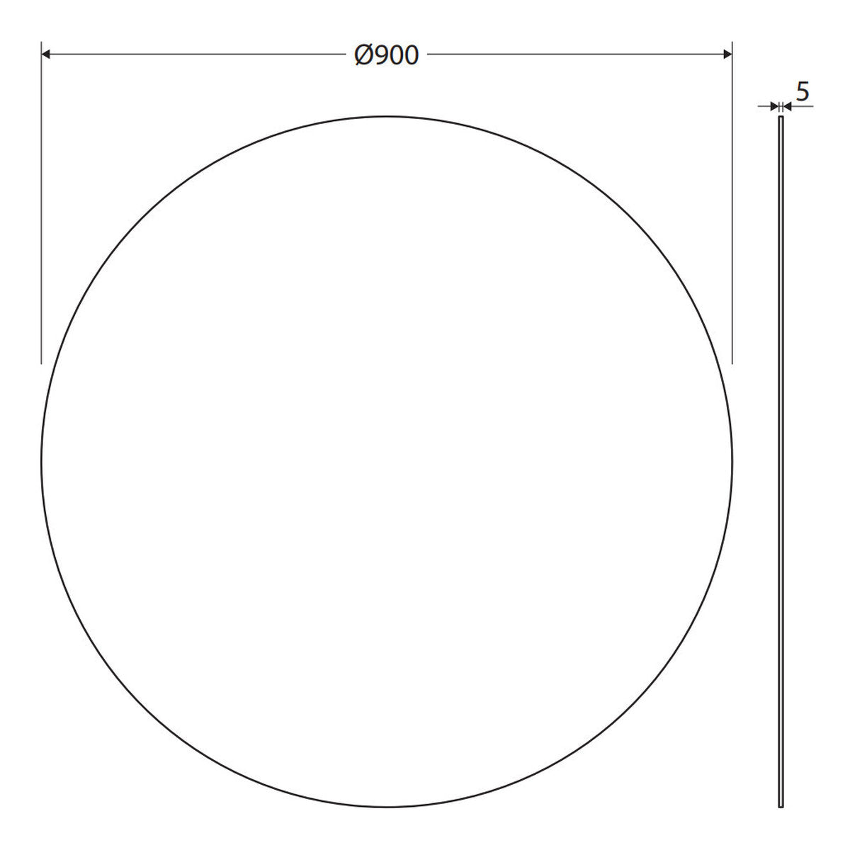 Fienza Round Mirror, 900mm