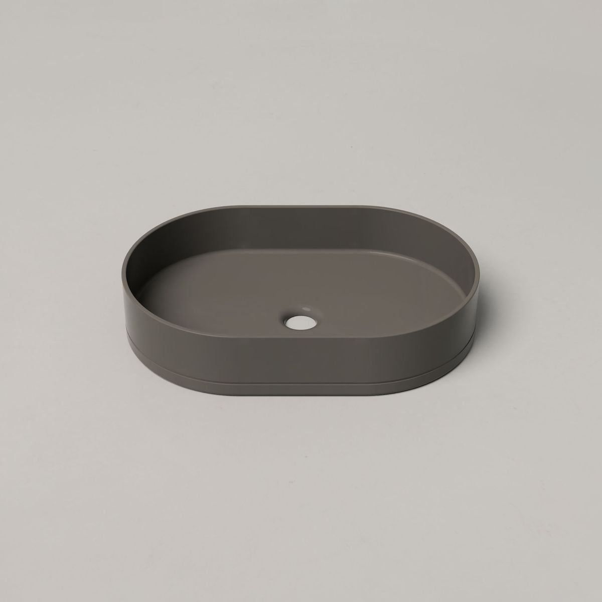 Nood Surface Mount Pill Basin in Mid-Tone-Grey