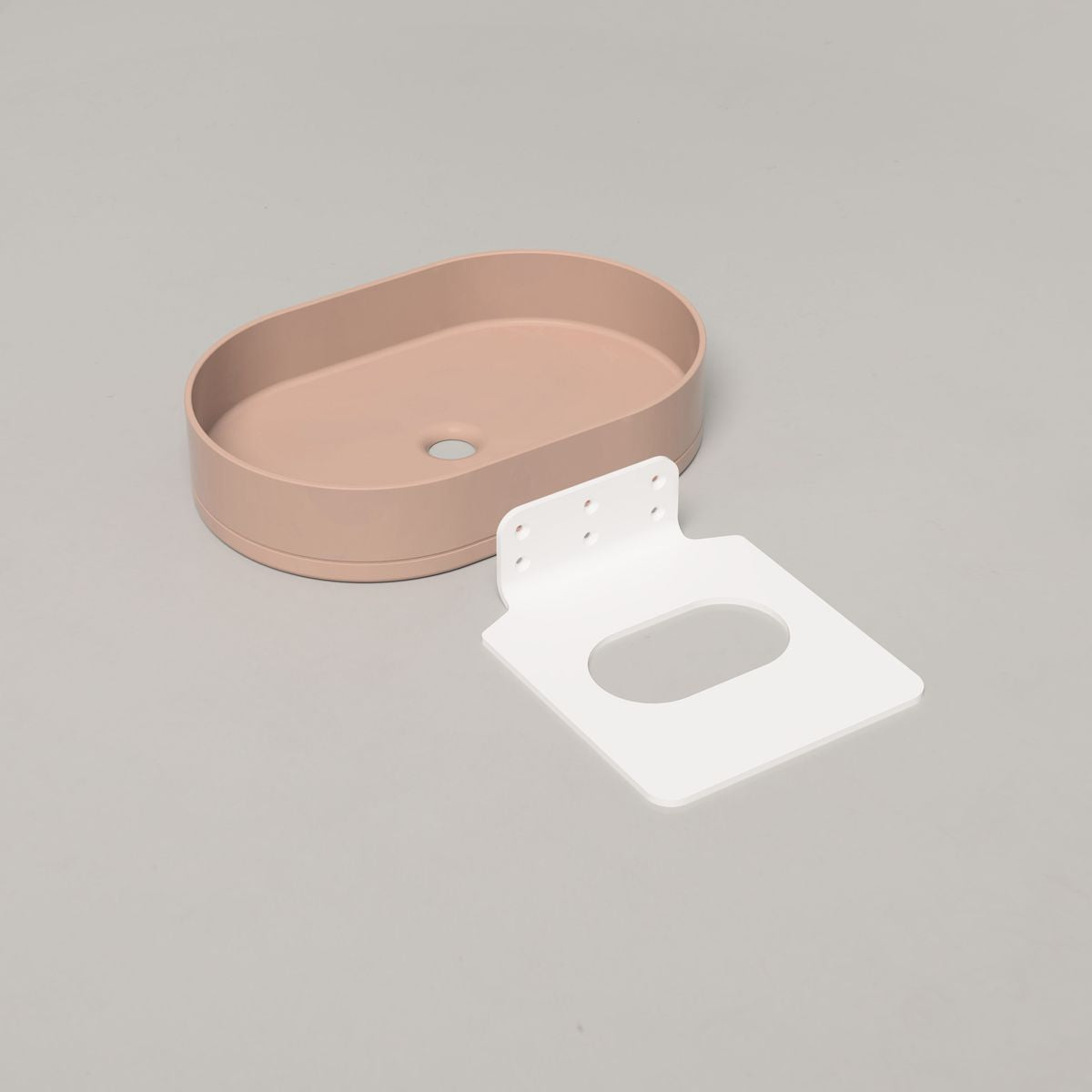 Nood Wall Mount Pill Basin in Blush Pink