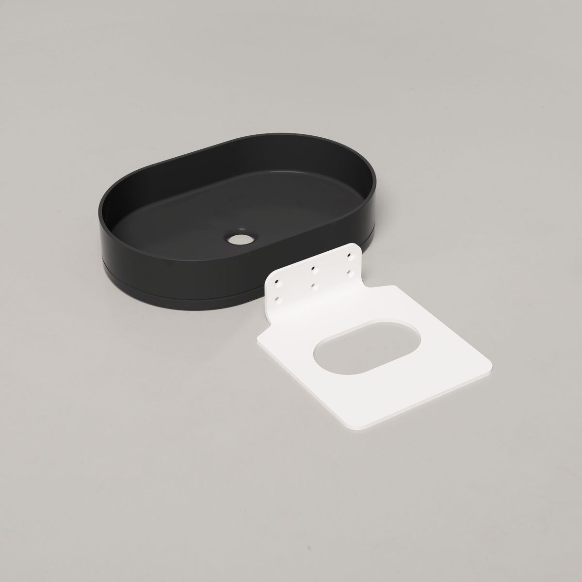 Nood Wall Mount Pill Basin in Charcoal
