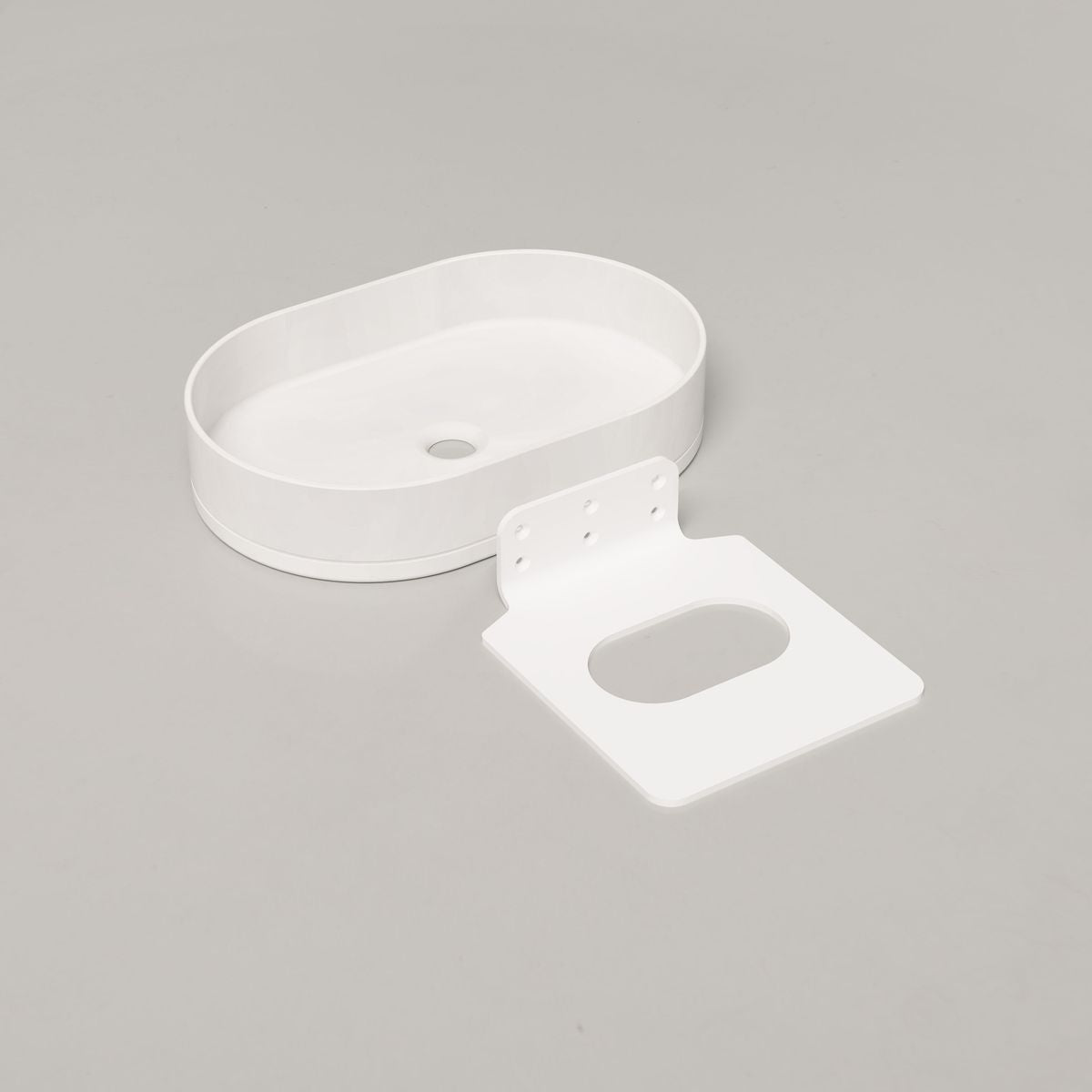 Nood Wall Mount Pill Basin in Ivory