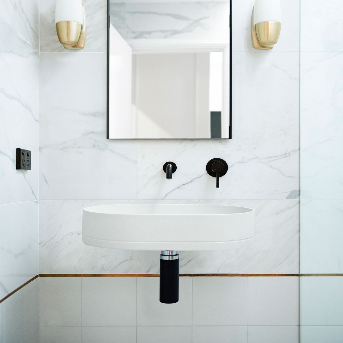 Nood Wall Mount Pill Basin in Ivory