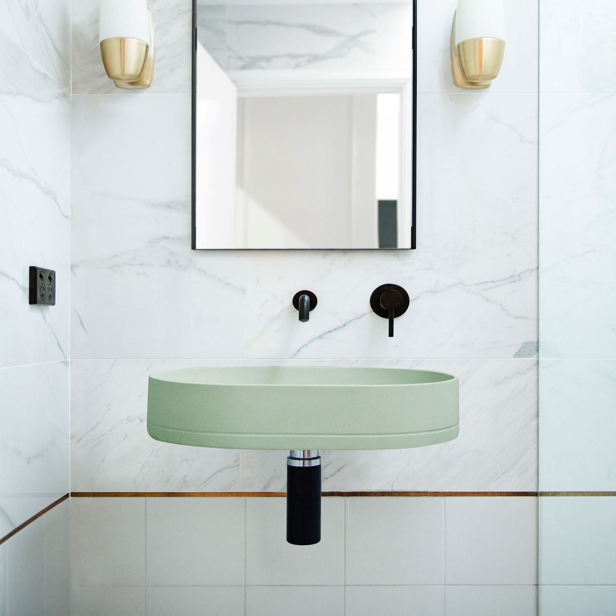 Nood Wall Mount Pill Basin in Mint