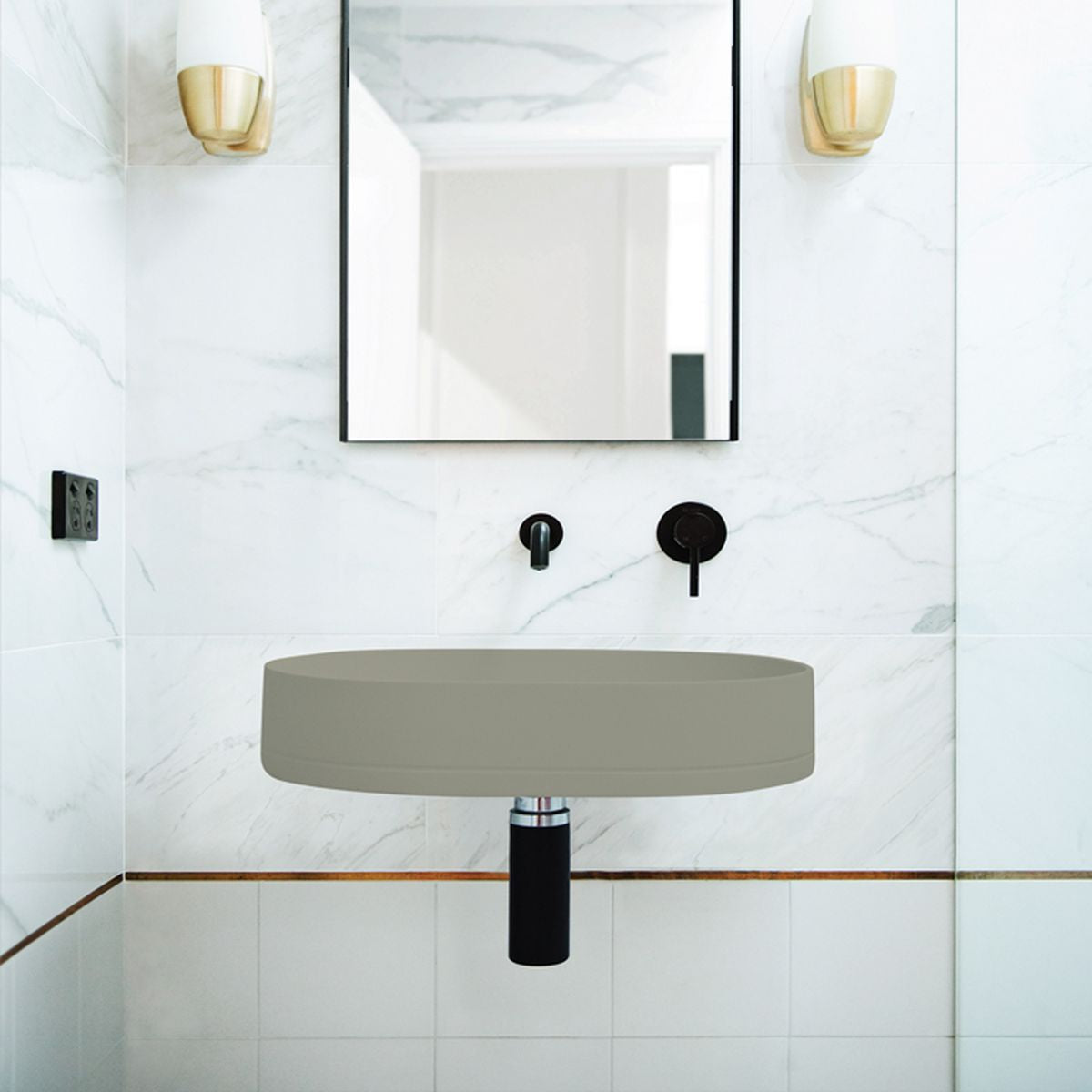 Nood Wall Mount Pill Basin in Olive