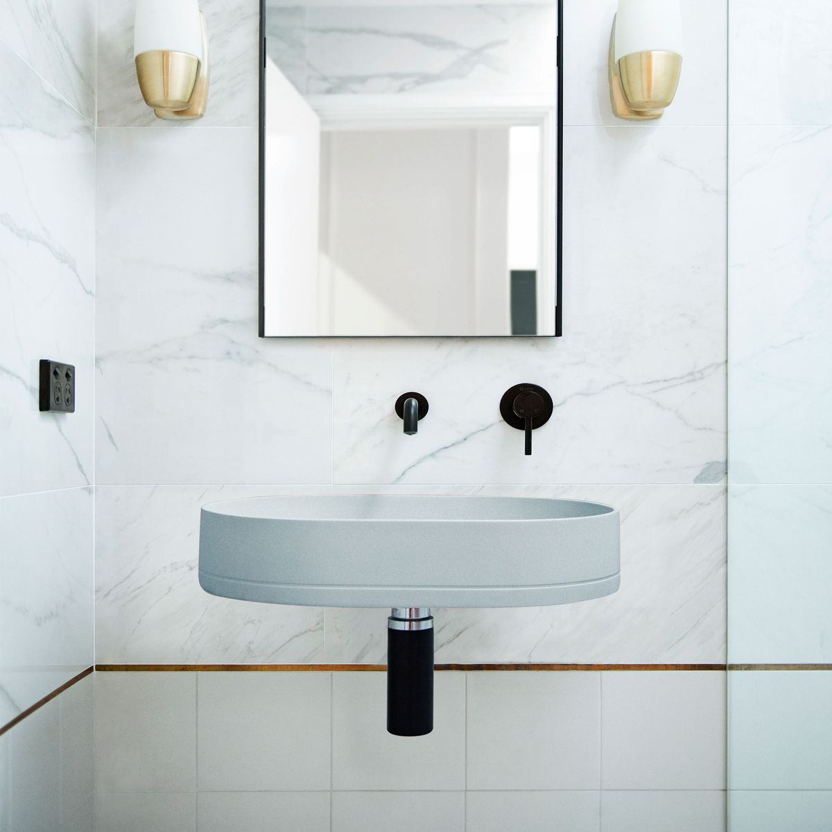 Nood Wall Mount Pill Basin in Powder Blue