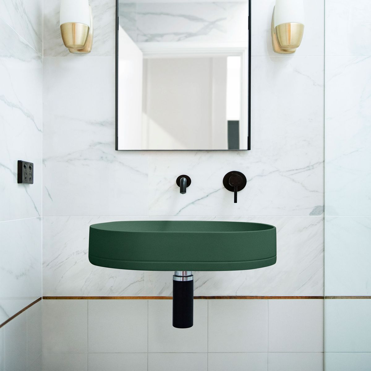 Nood Wall Mount Pill Basin in Teal