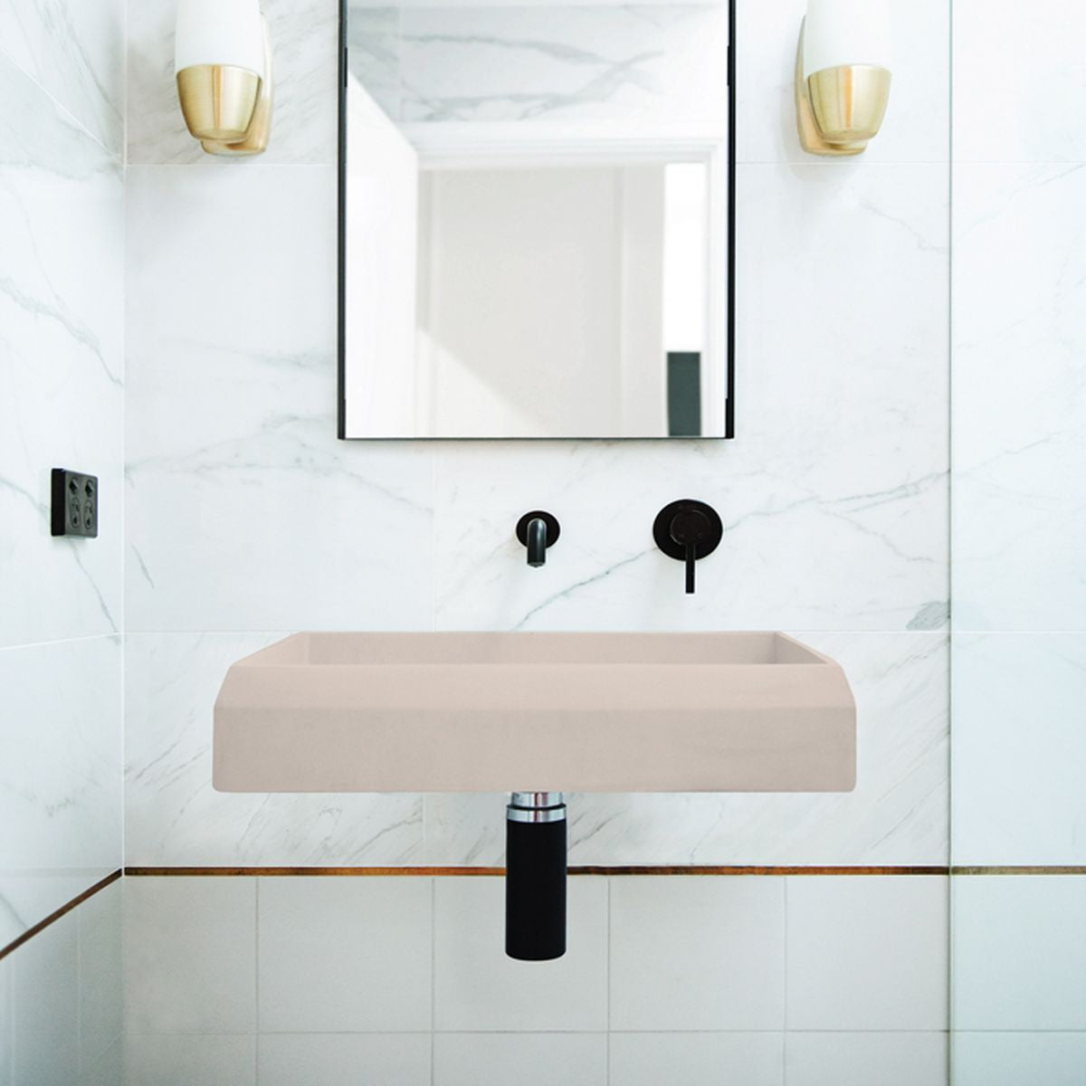 Nood Wall Mount Prism Rectangle Basin in Nood