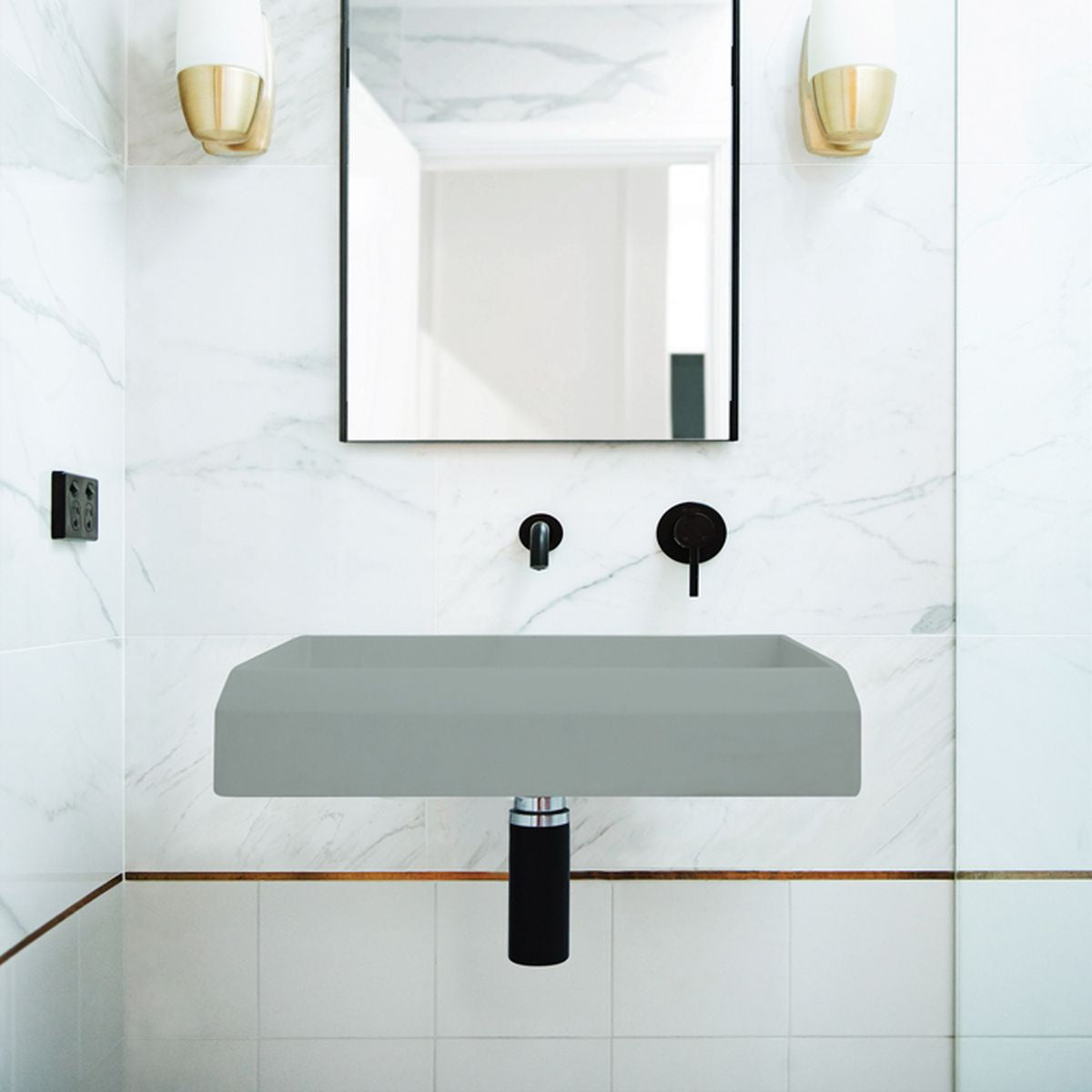 Nood Wall Mount Prism Rectangle Basin in Rowboat