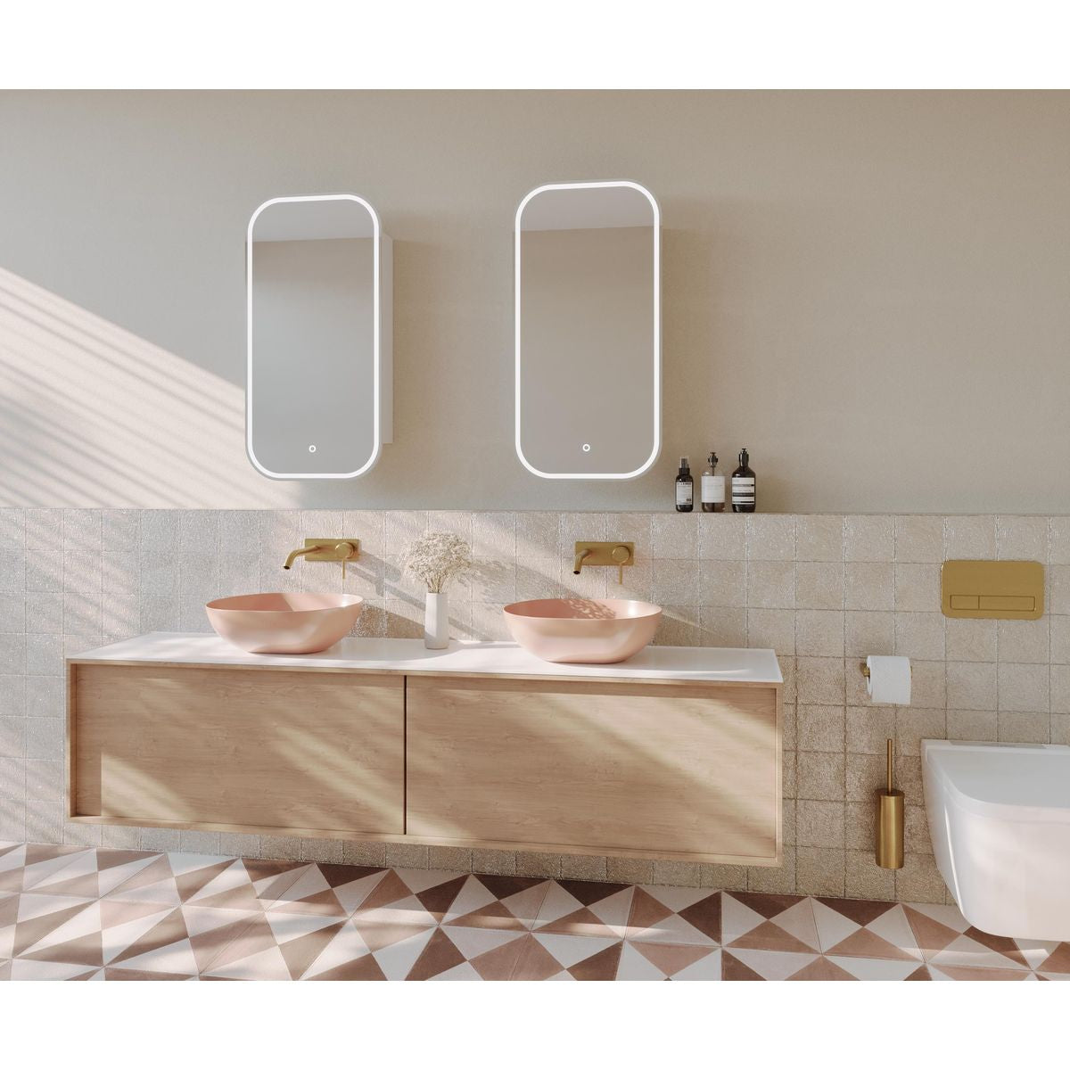Piazza LED Rectangular Shaving Cabinet, Frameless