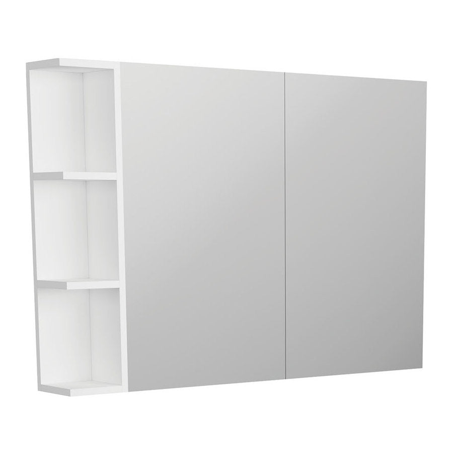 Fienza Pencil Edge 900 Mirror Cabinet, 1 Side Shelf
