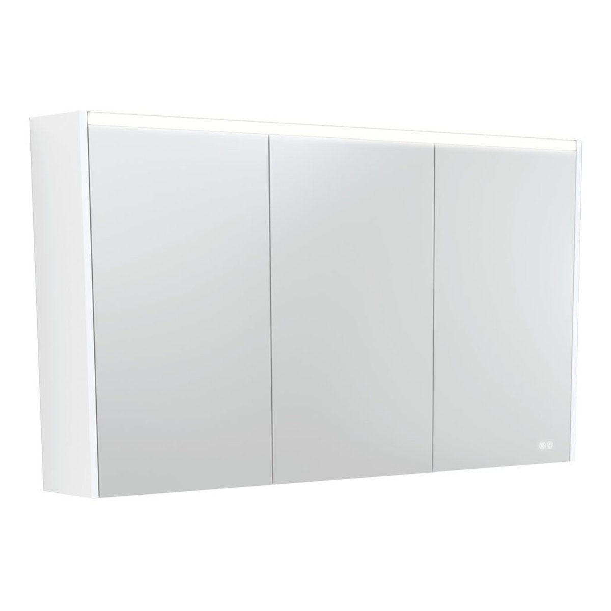 Fienza 1200 LED Mirror Cabinet with Satin White Side Panels