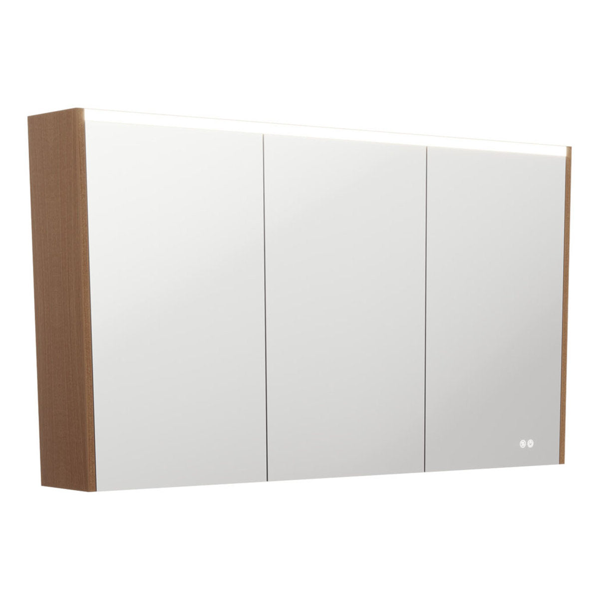 Fienza 1200 LED Mirror Cabinet with Walnut Side Panels