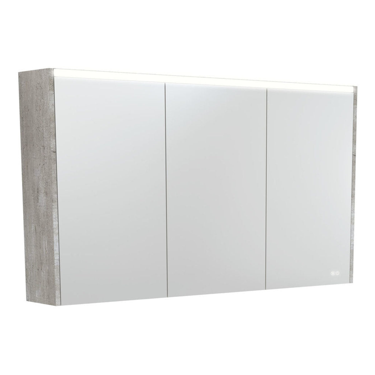 Fienza 1200 LED Mirror Cabinet with Industrial Side Panels