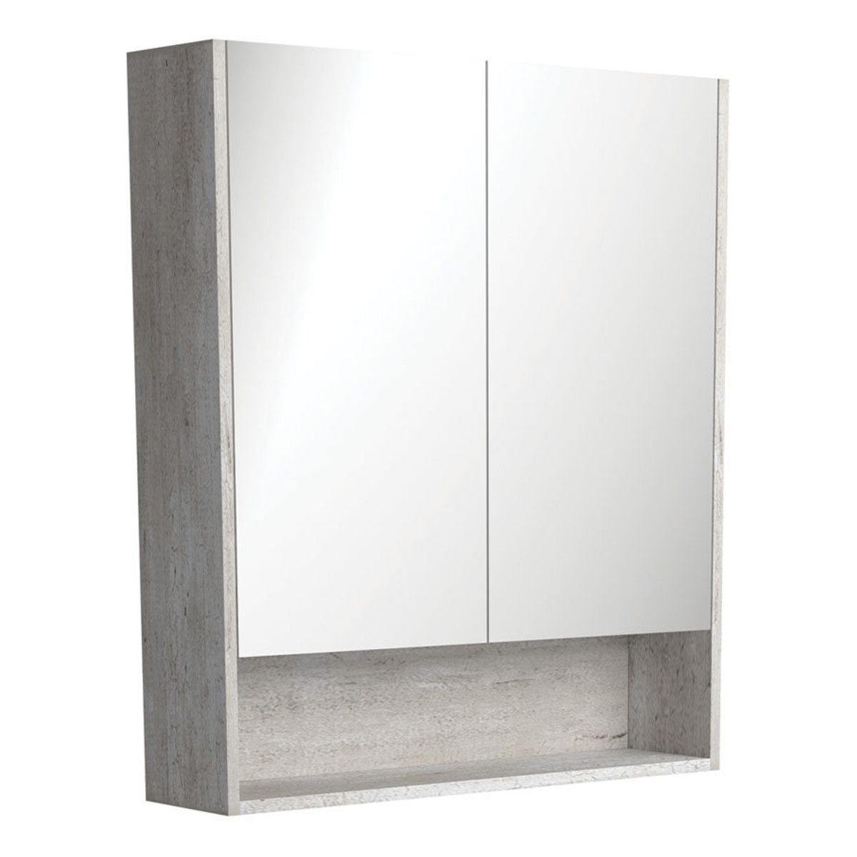 Fienza 750 Mirror Cabinet with Display Shelf, Industrial