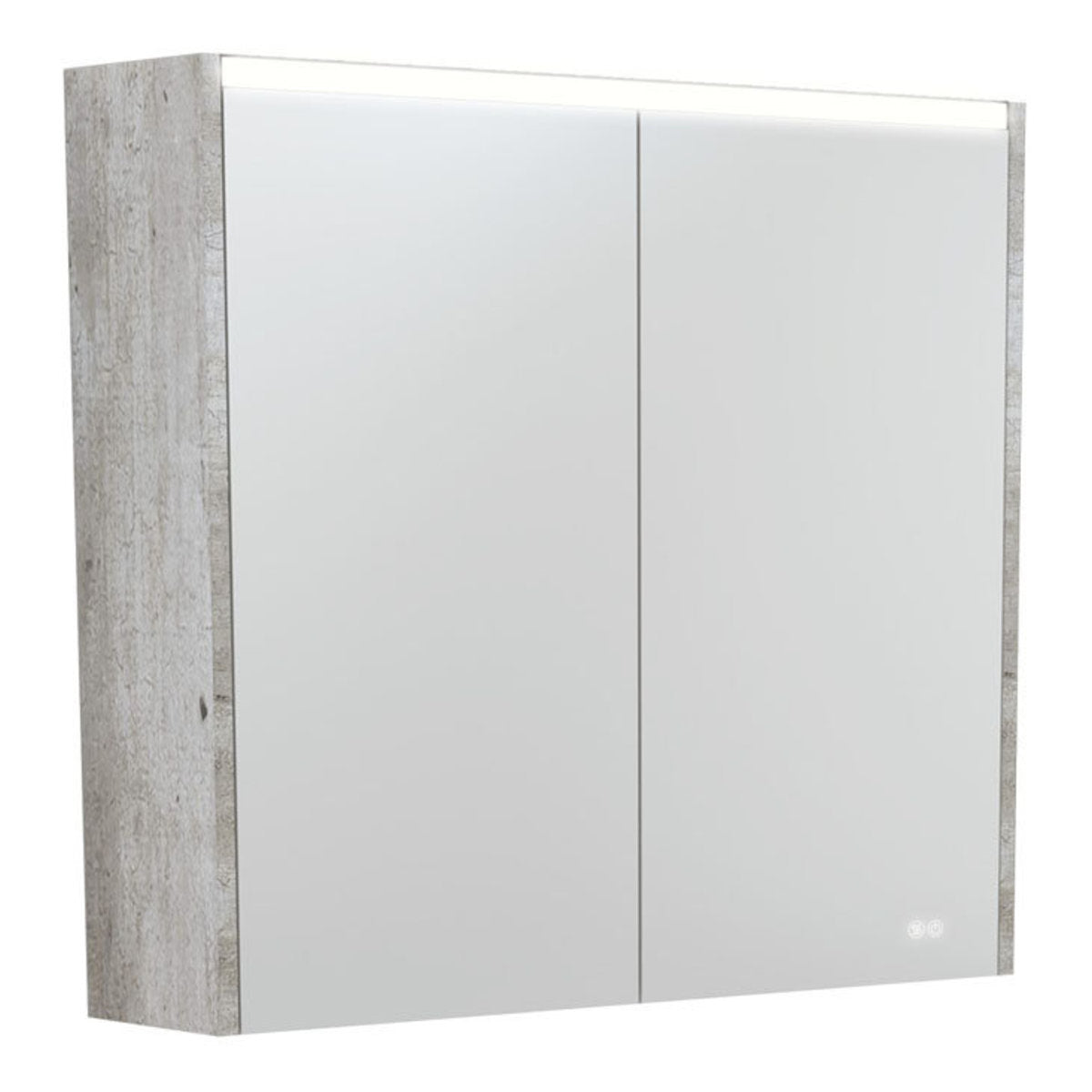 Fienza 750 LED Mirror Cabinet with Industrial Side Panels