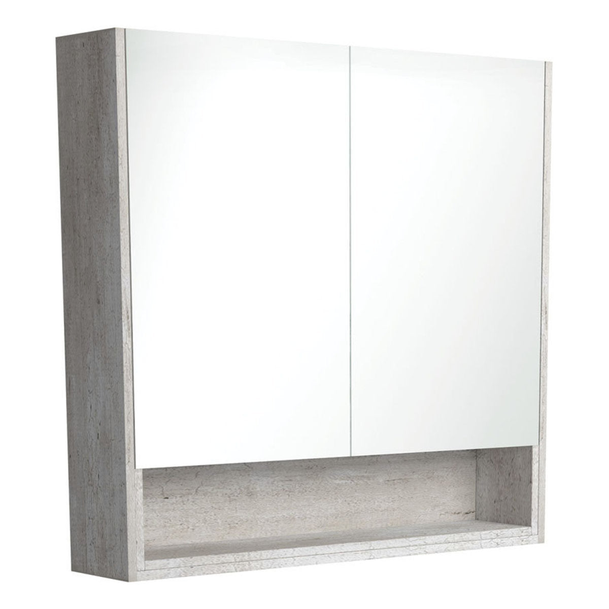 Fienza 900 Mirror Cabinet with Display Shelf, Industrial